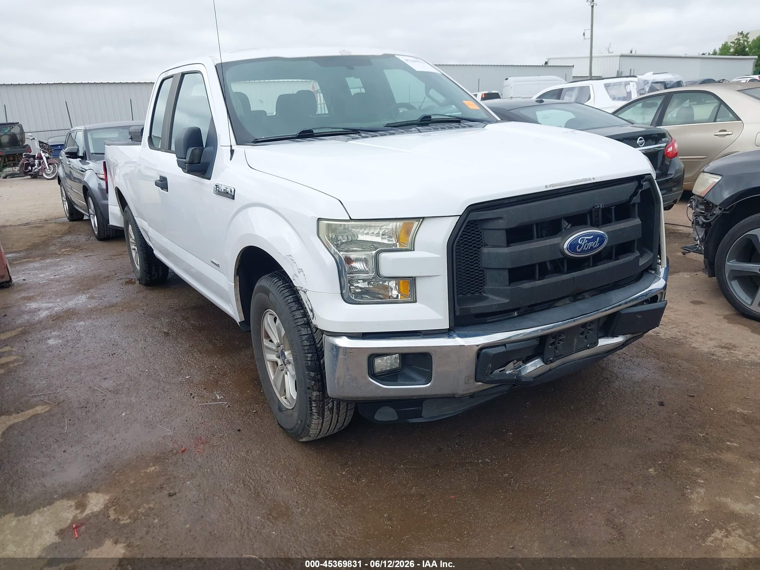 2015 Ford F-150 Xl White vin: 1FTEX1CP5FKD26793