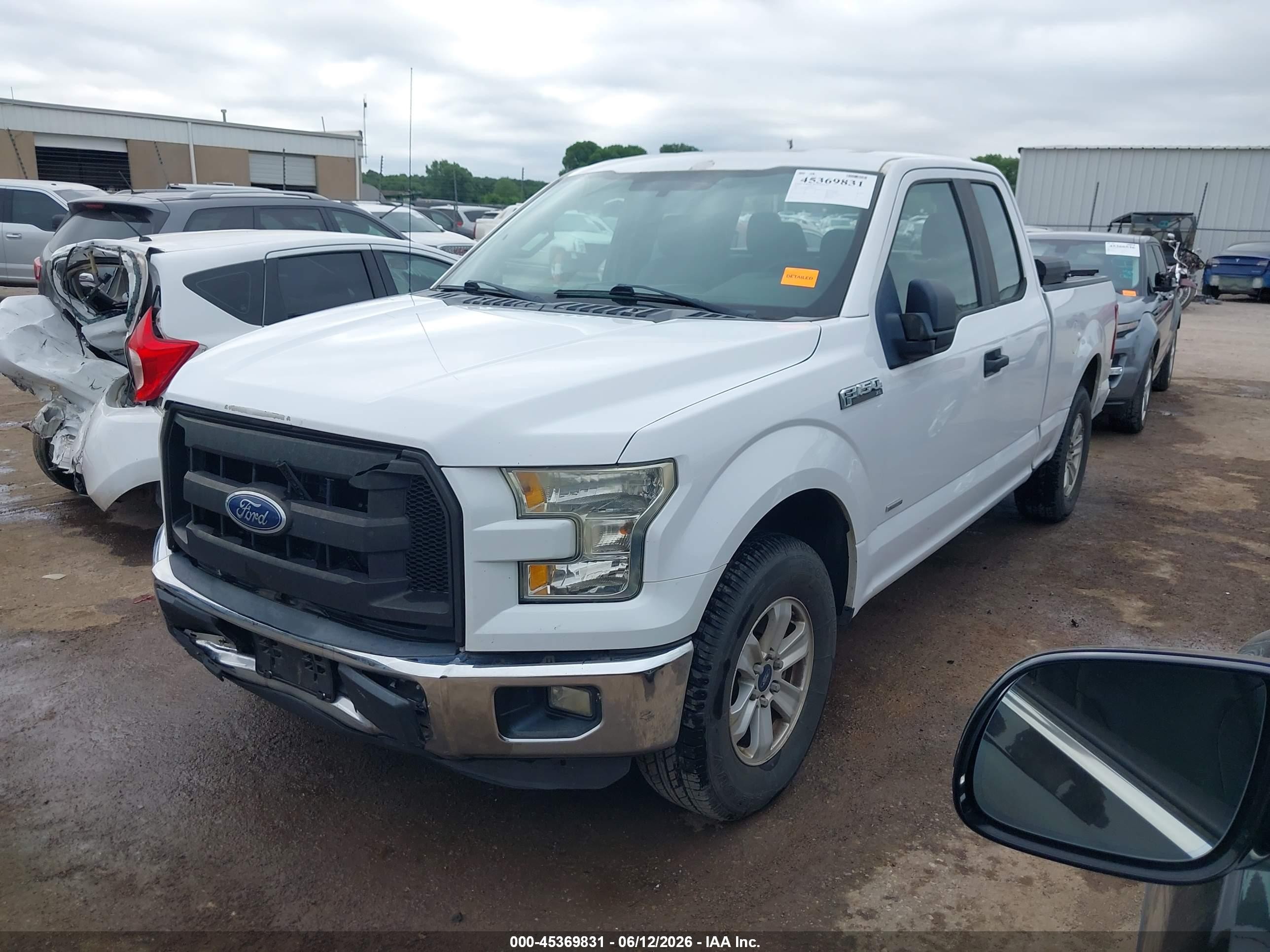 2015 Ford F-150 Xl White vin: 1FTEX1CP5FKD26793