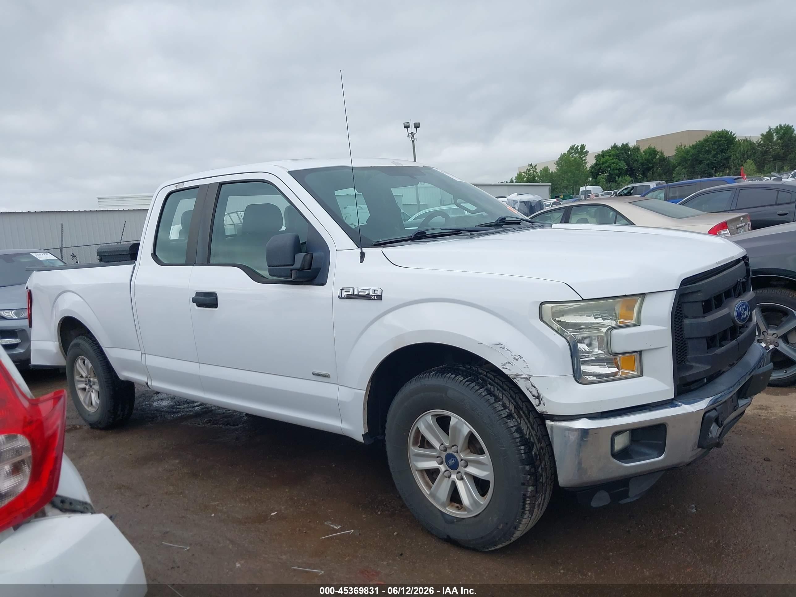 2015 Ford F-150 Xl White vin: 1FTEX1CP5FKD26793