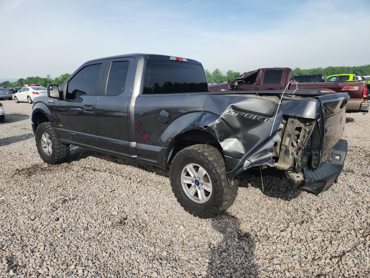2015 Ford F150 Super Cab Gray vin: 1FTEX1CP6FFC35363