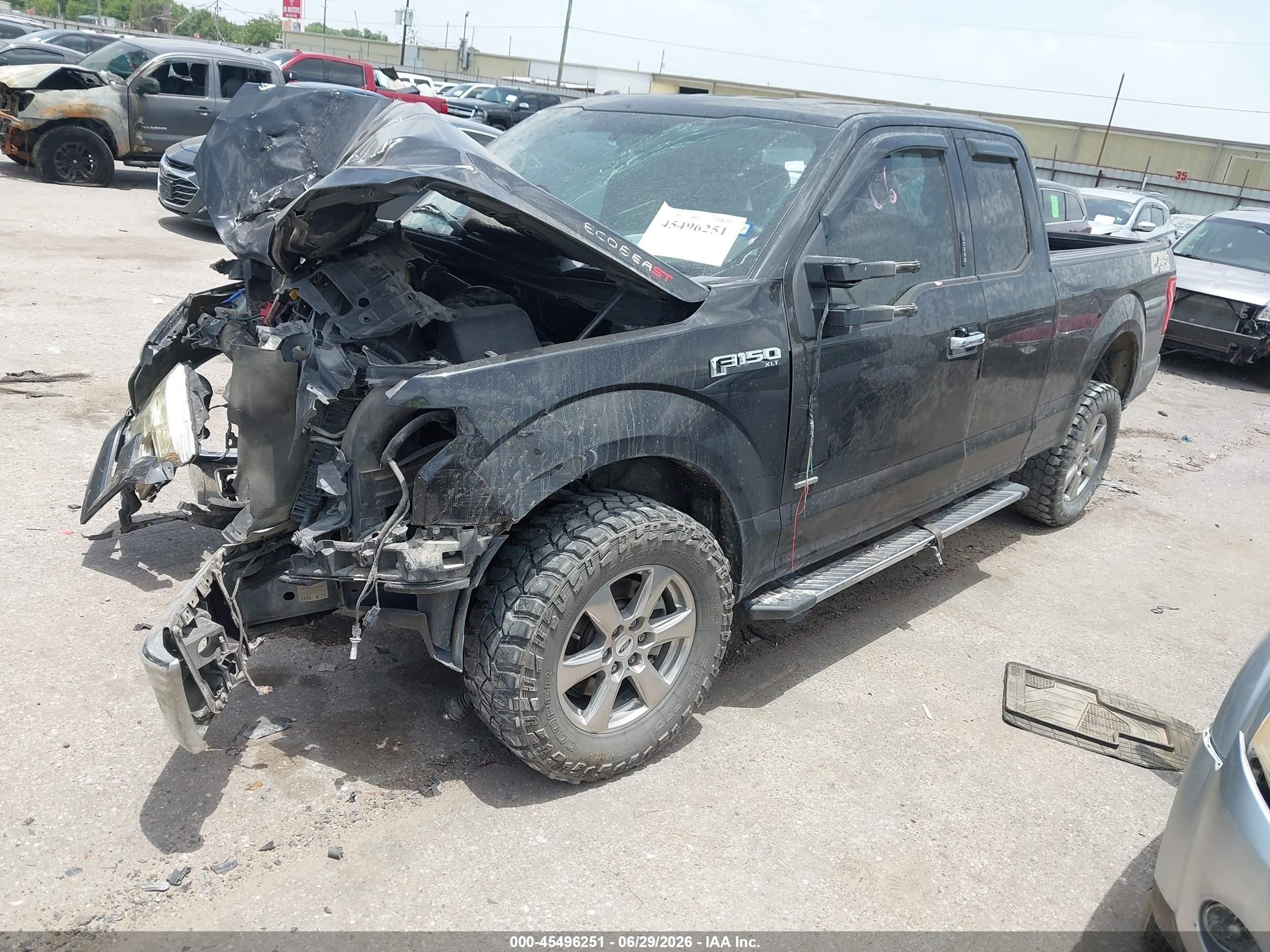 2015 Ford F-150 Lariat/xl/xlt Black vin: 1FTEX1CP6FKE02943
