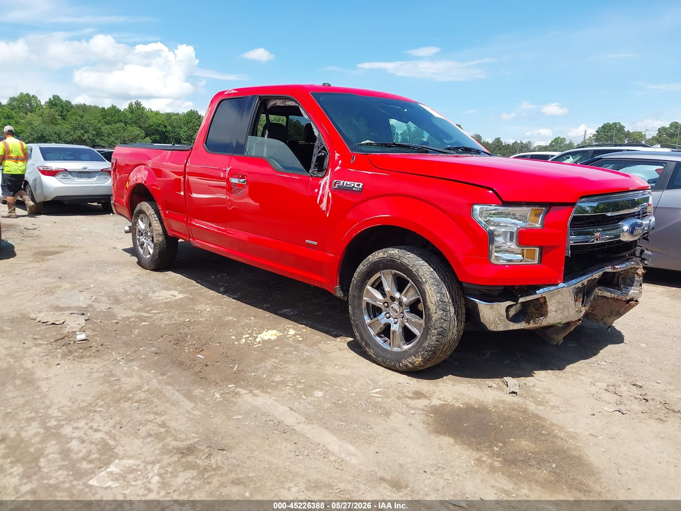 2015 Ford F-150 Xlt Red vin: 1FTEX1CP6FKE45405