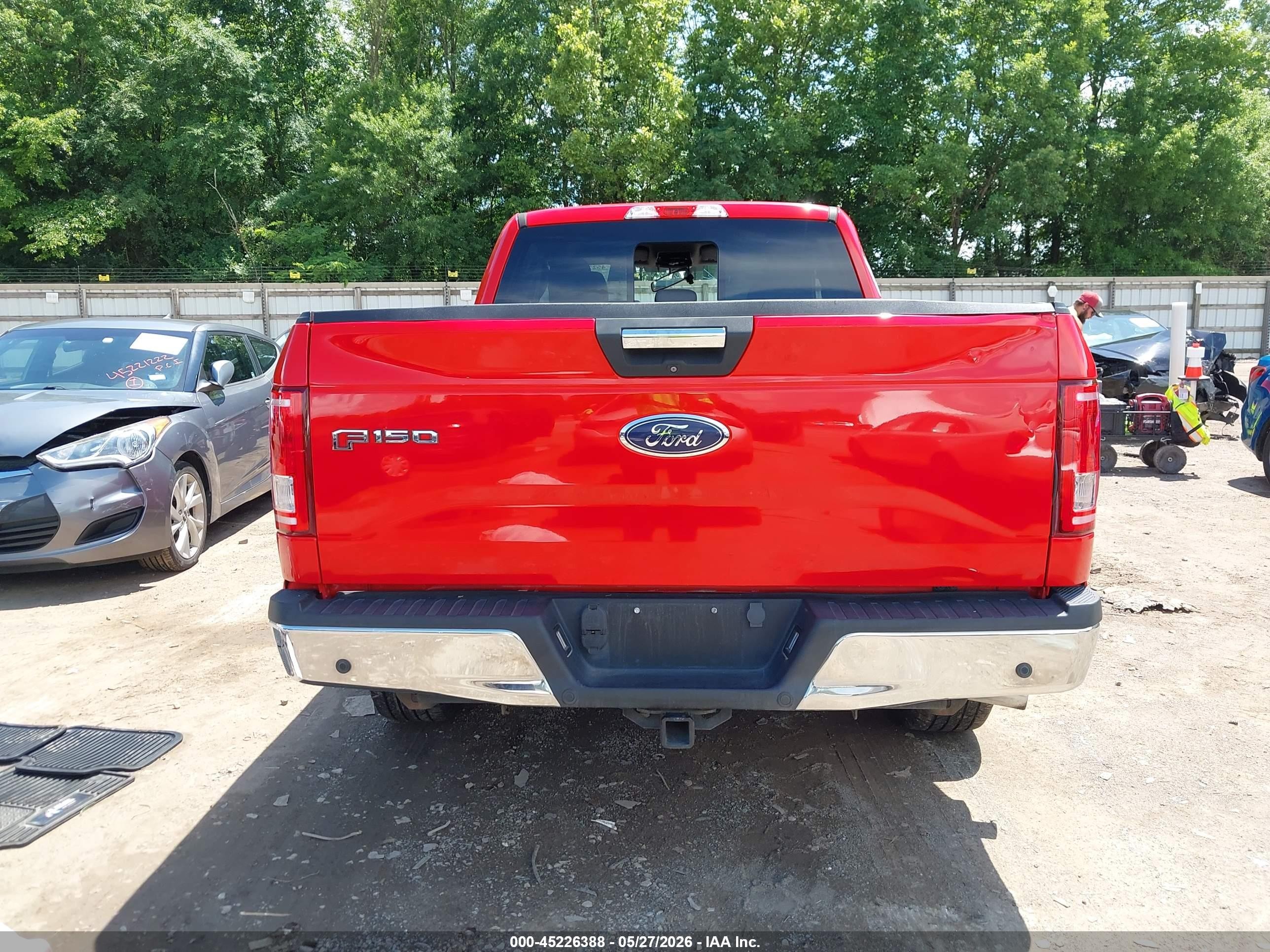 2015 Ford F-150 Xlt Red vin: 1FTEX1CP6FKE45405