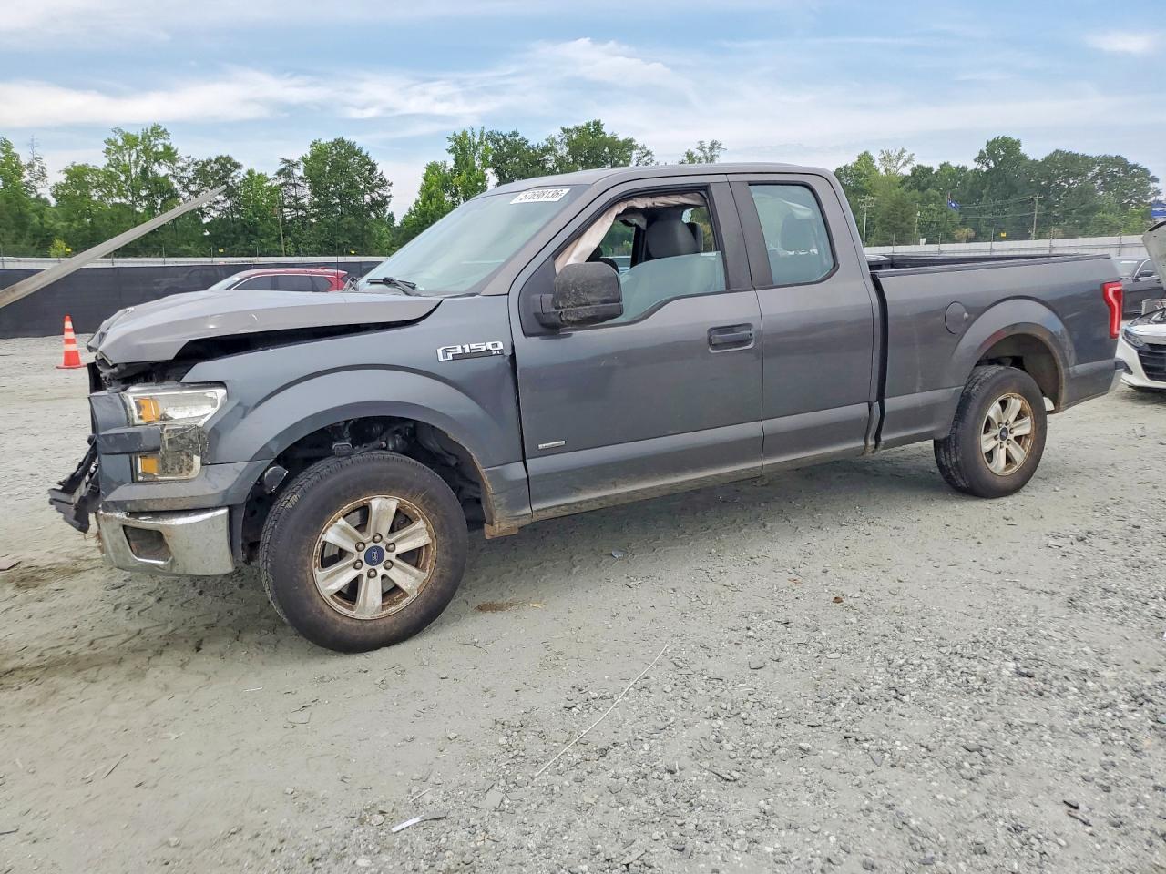 2015 Ford F150 Super Cab Серый vin: 1FTEX1CP6FKE96516