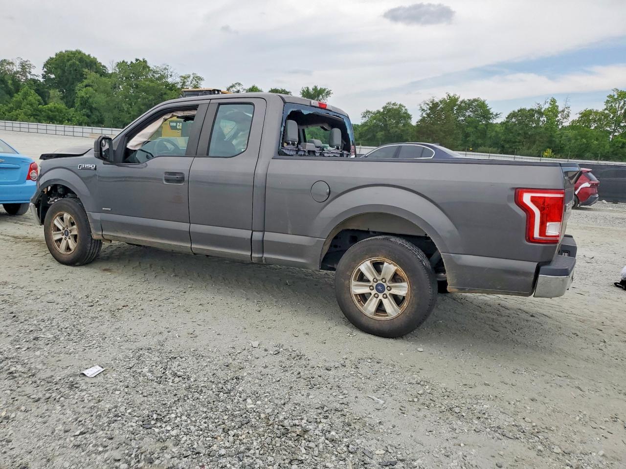 2015 Ford F150 Super Cab Gray vin: 1FTEX1CP6FKE96516