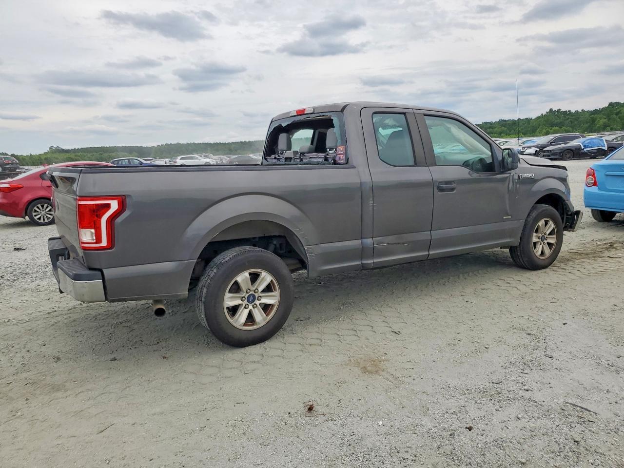 2015 Ford F150 Super Cab Gray vin: 1FTEX1CP6FKE96516