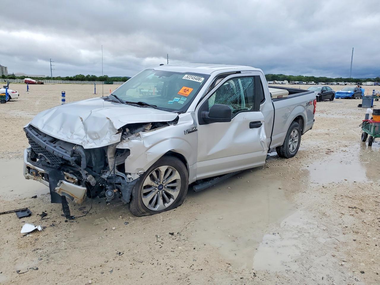 2018 Ford F150 Super Cab Silver vin: 1FTEX1CP6JKC50154