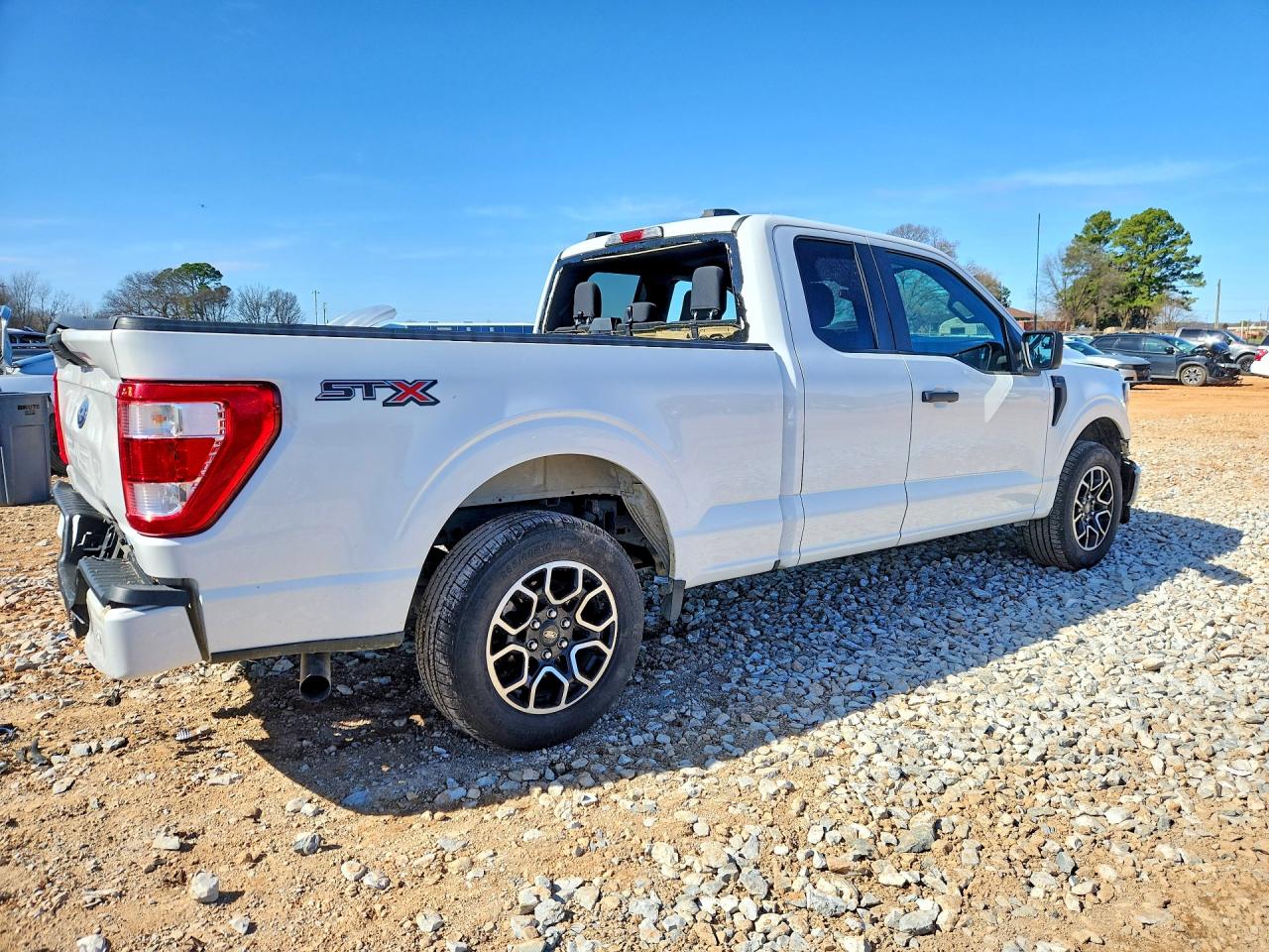 2023 Ford F150 Super Cab White vin: 1FTEX1CP6PKF87397