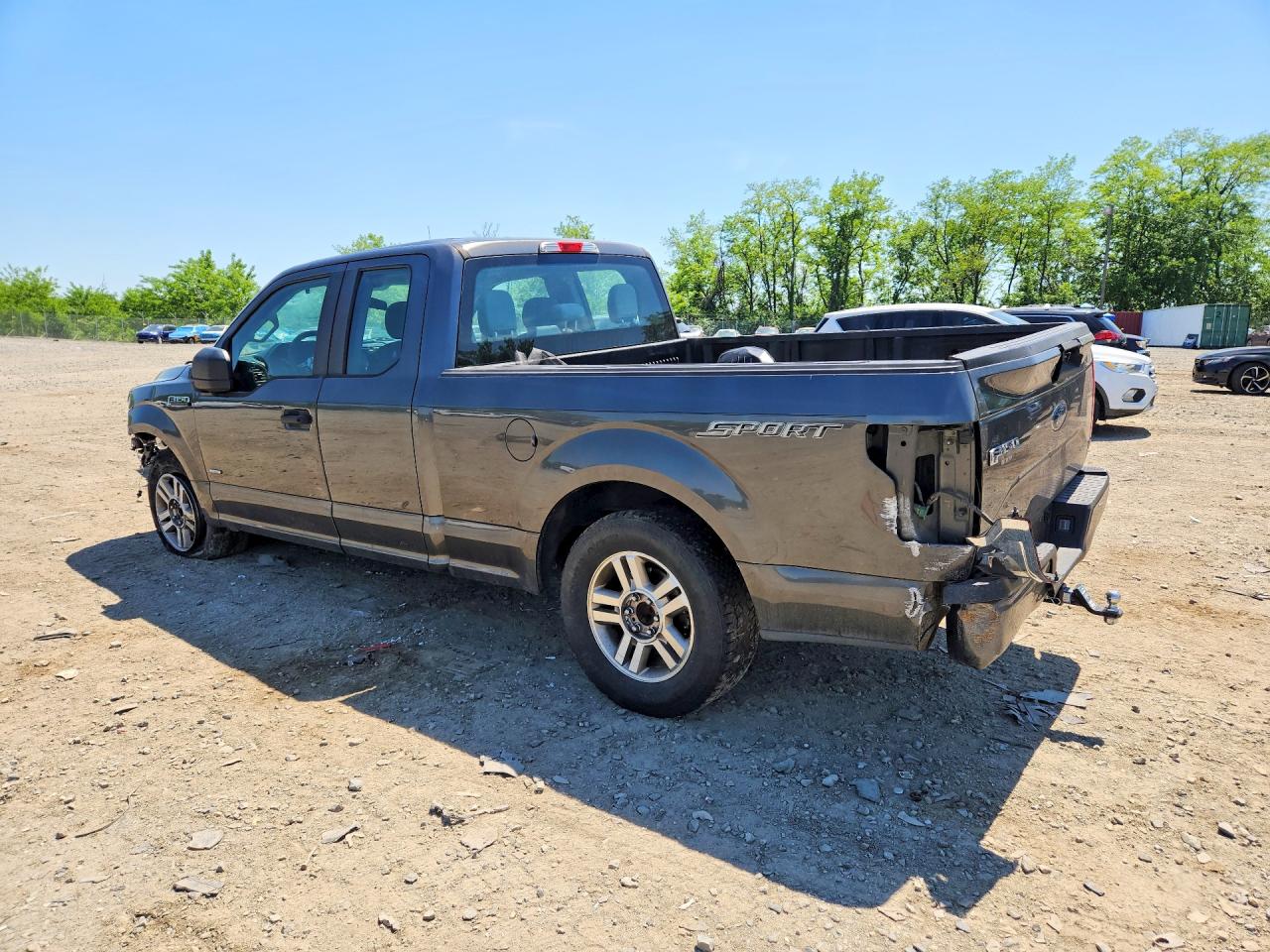 2015 Ford F150 Super Cab Gray vin: 1FTEX1CP7FFD01077