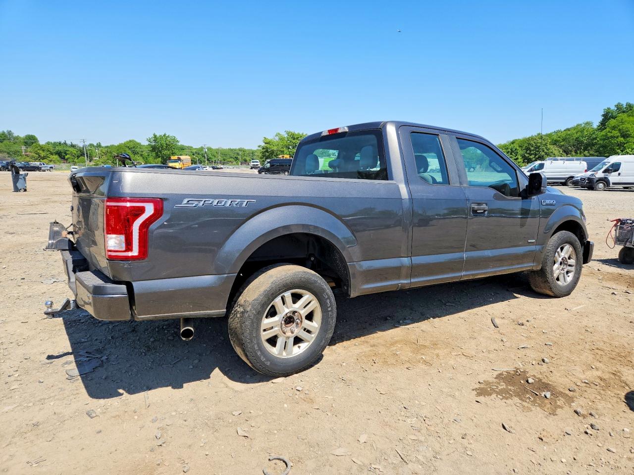 2015 Ford F150 Super Cab Gray vin: 1FTEX1CP7FFD01077