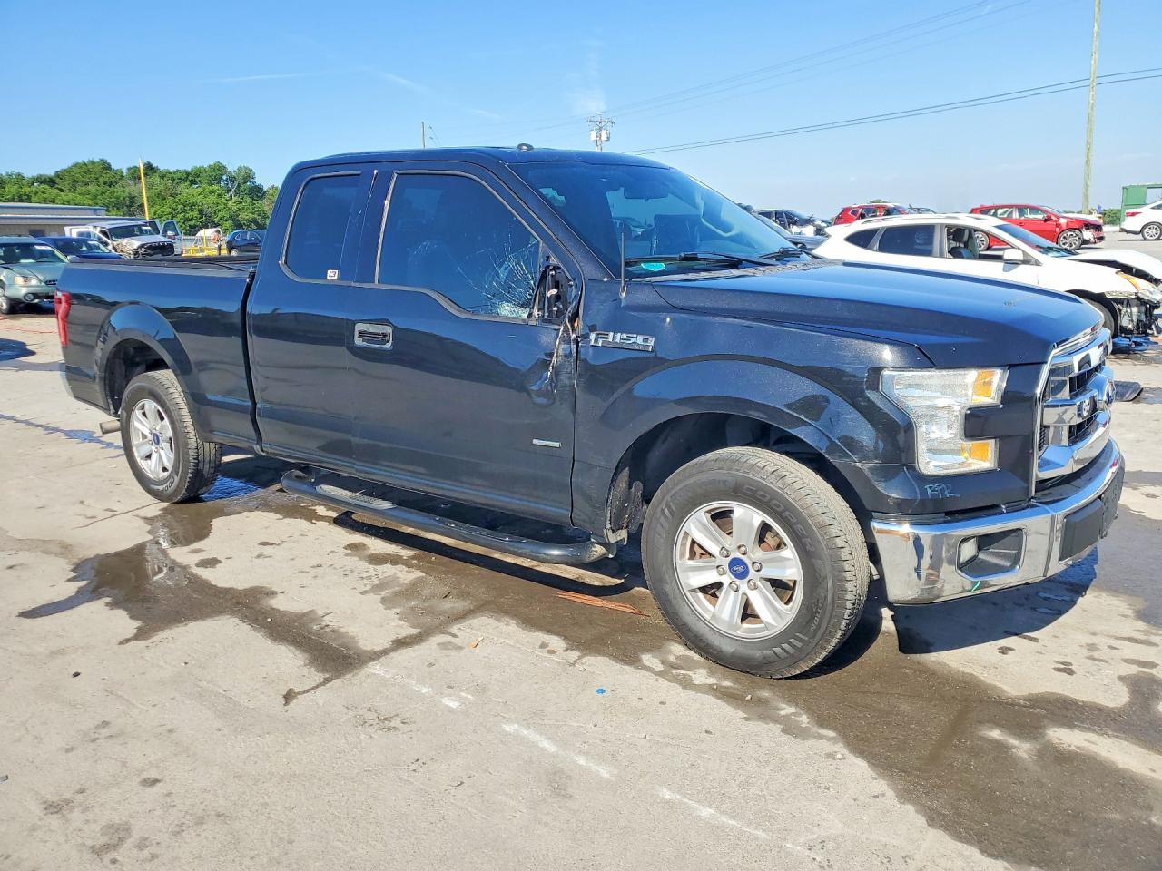 2015 Ford F150 Super Cab Black vin: 1FTEX1CP8FFC42797