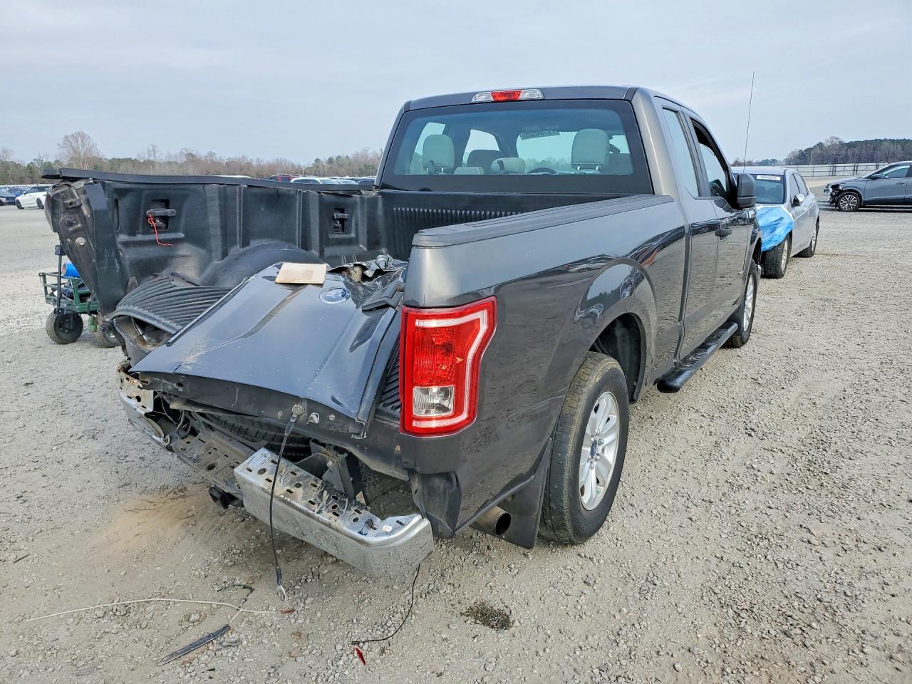 2015 Ford F150 Super Cab Gray vin: 1FTEX1CP8FFC45537