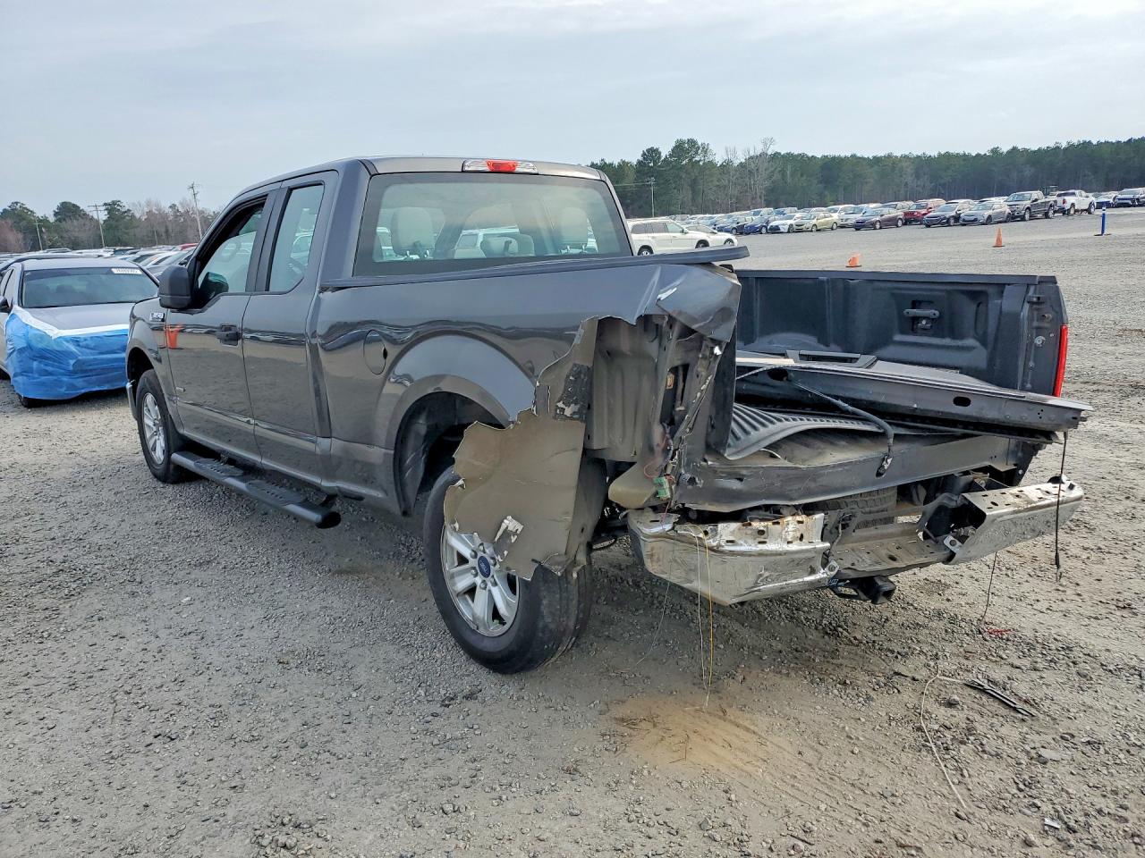 2015 Ford F150 Super Cab Gray vin: 1FTEX1CP8FFC45537