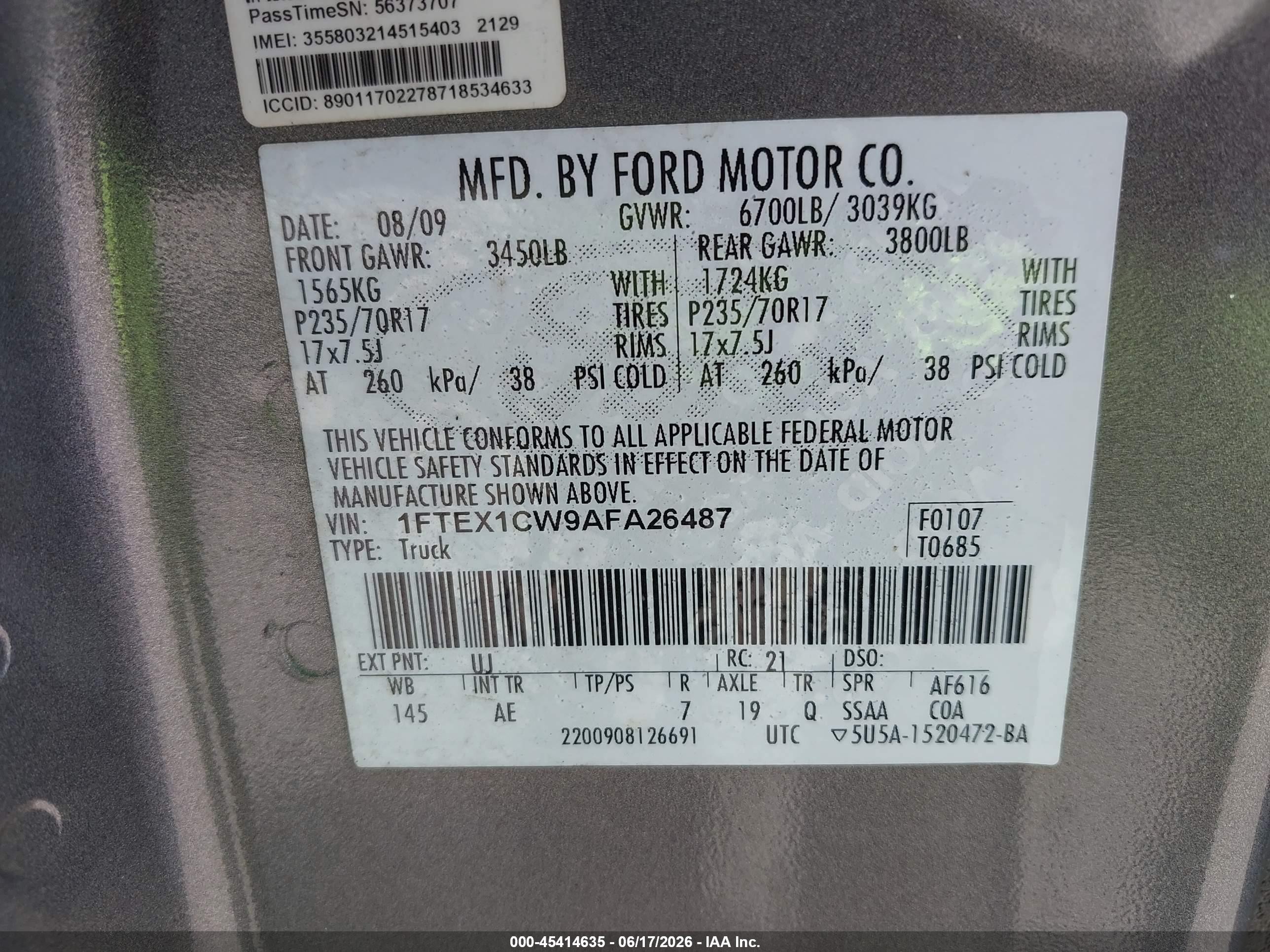 2010 Ford F-150 Xl Gray vin: 1FTEX1CW9AFA26487