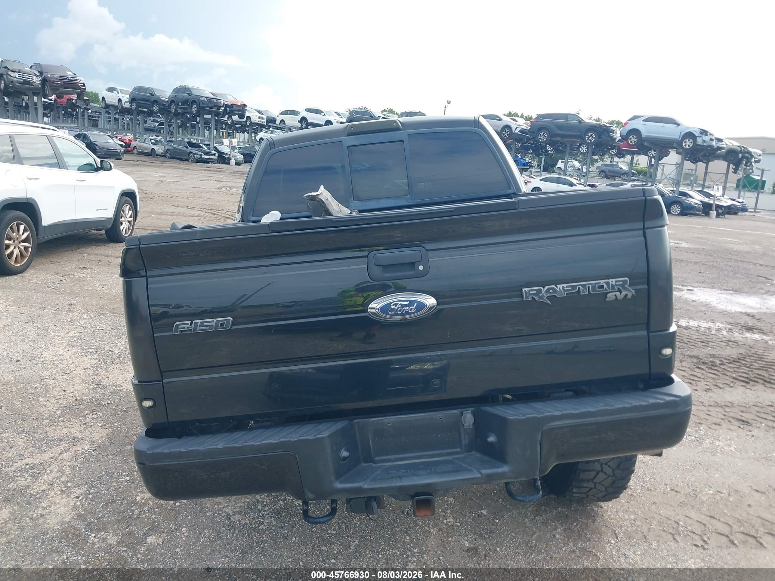 2010 Ford F-150 Svt Raptor Черный vin: 1FTEX1E62AFB96736