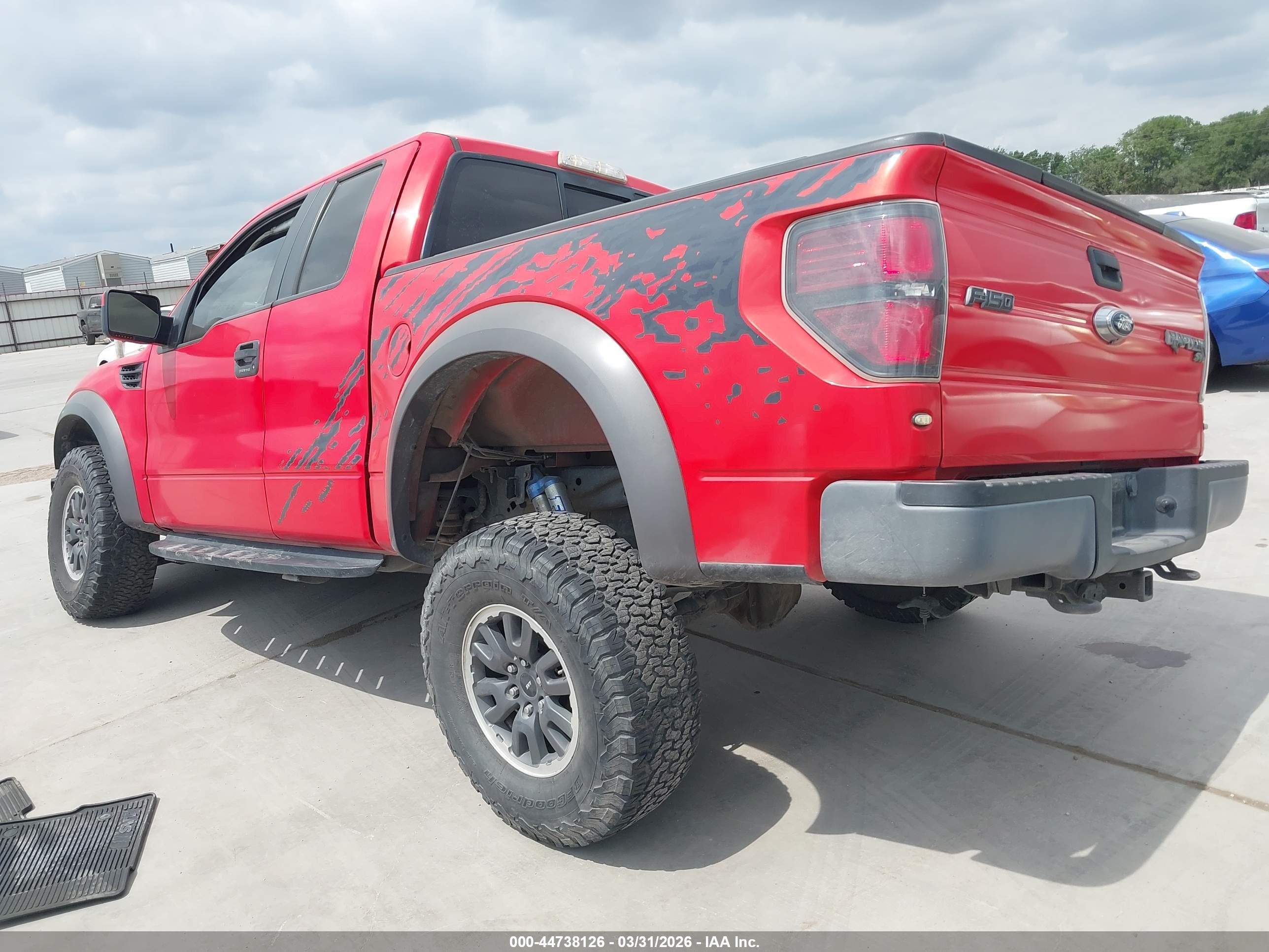 2010 Ford F-150 Svt Raptor Red vin: 1FTEX1E6XAFD87417