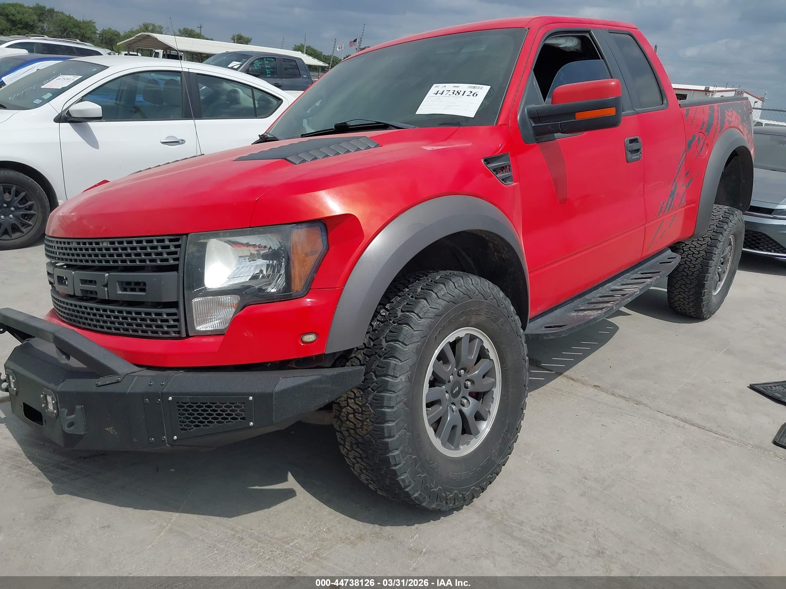 2010 Ford F-150 Svt Raptor Red vin: 1FTEX1E6XAFD87417