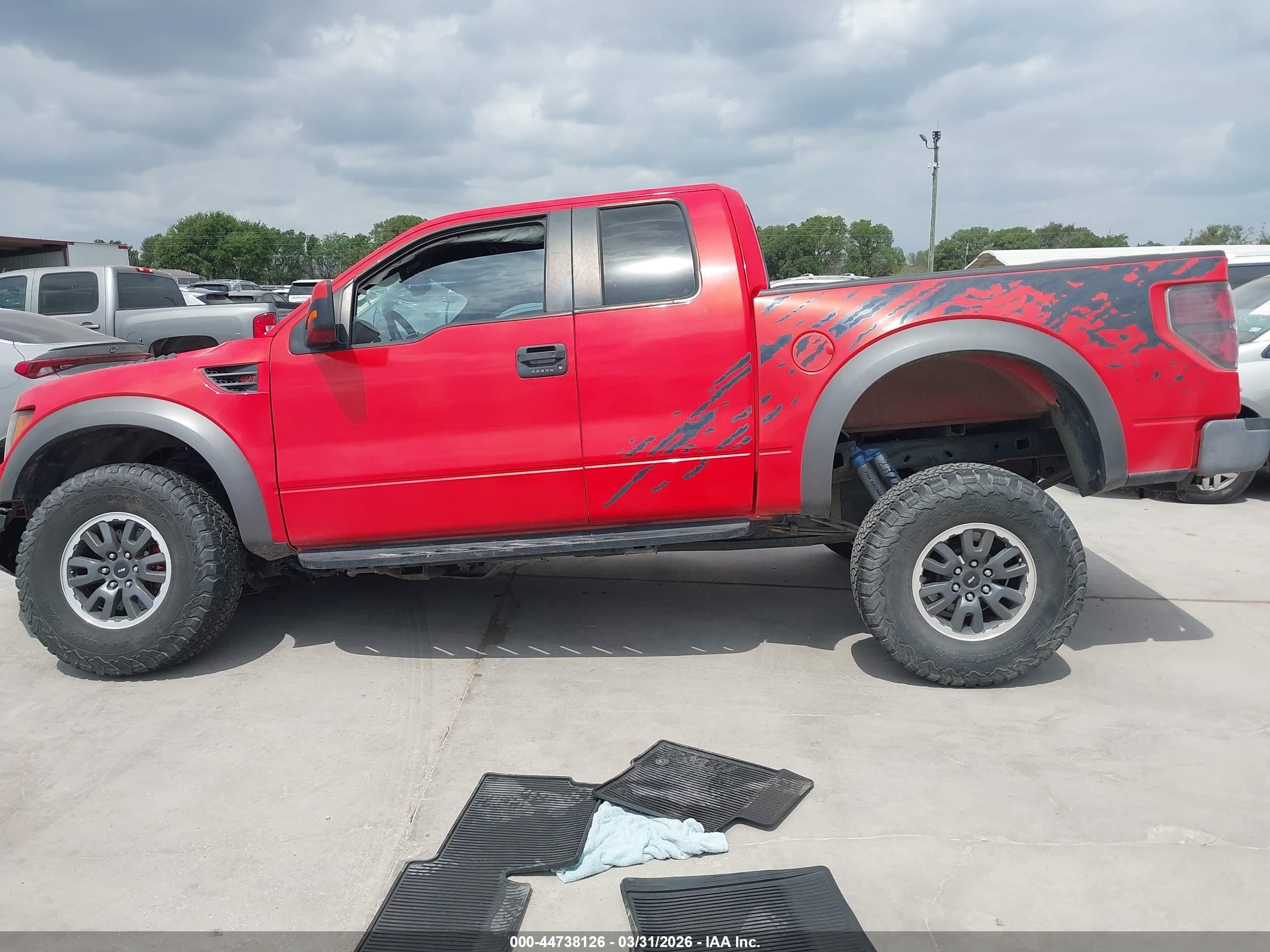 2010 Ford F-150 Svt Raptor Red vin: 1FTEX1E6XAFD87417