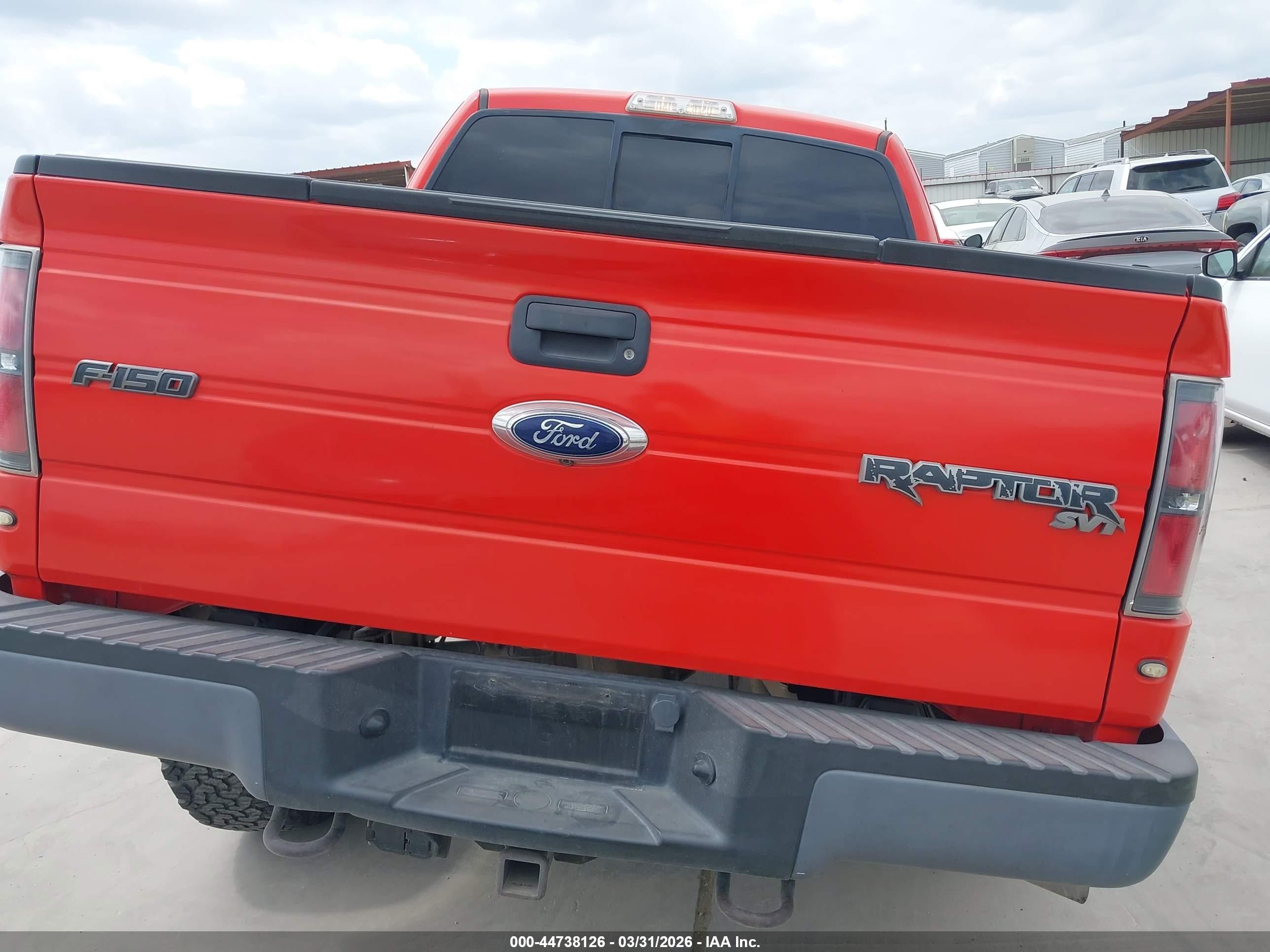 2010 Ford F-150 Svt Raptor Red vin: 1FTEX1E6XAFD87417