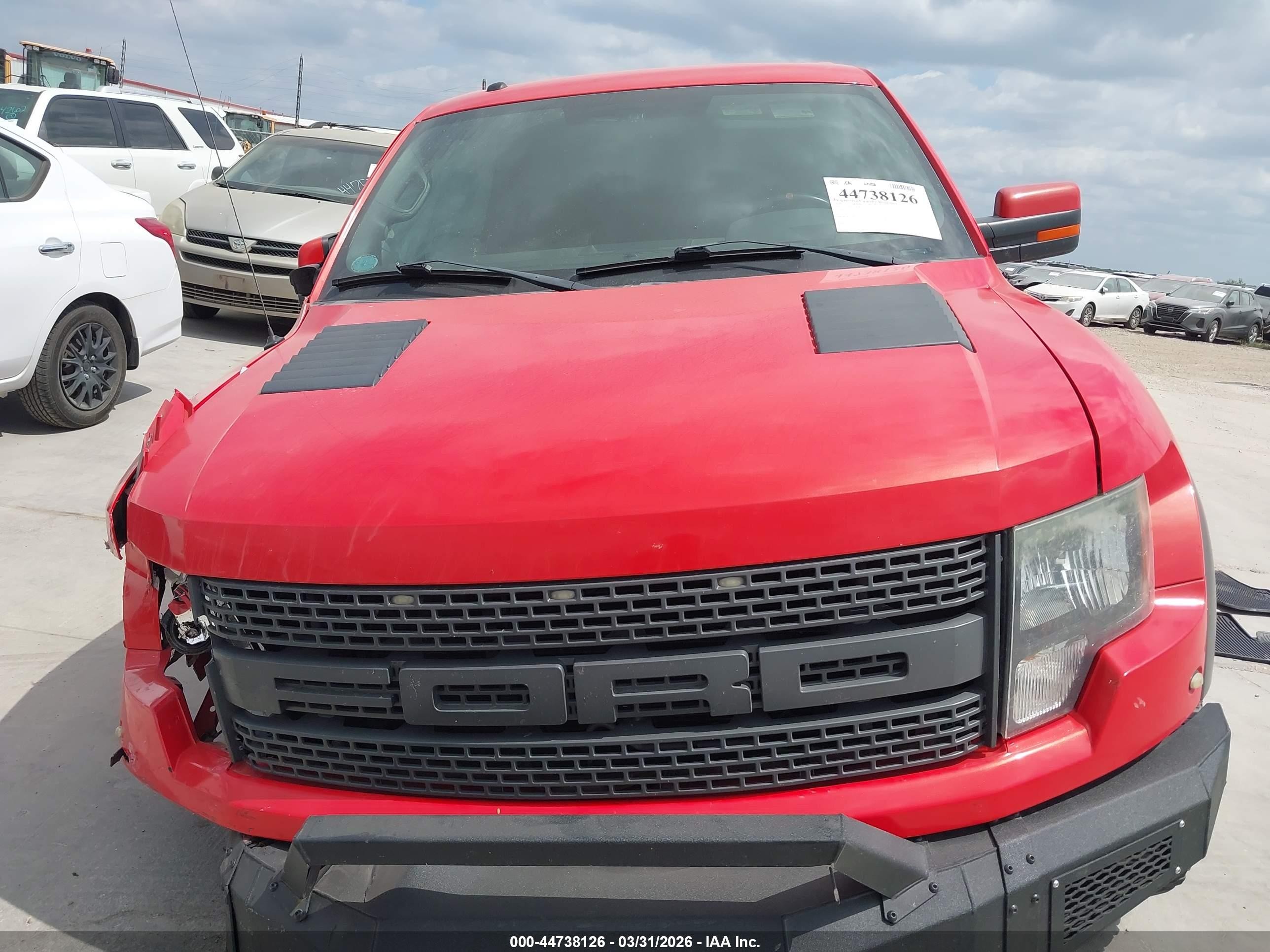 2010 Ford F-150 Svt Raptor Red vin: 1FTEX1E6XAFD87417