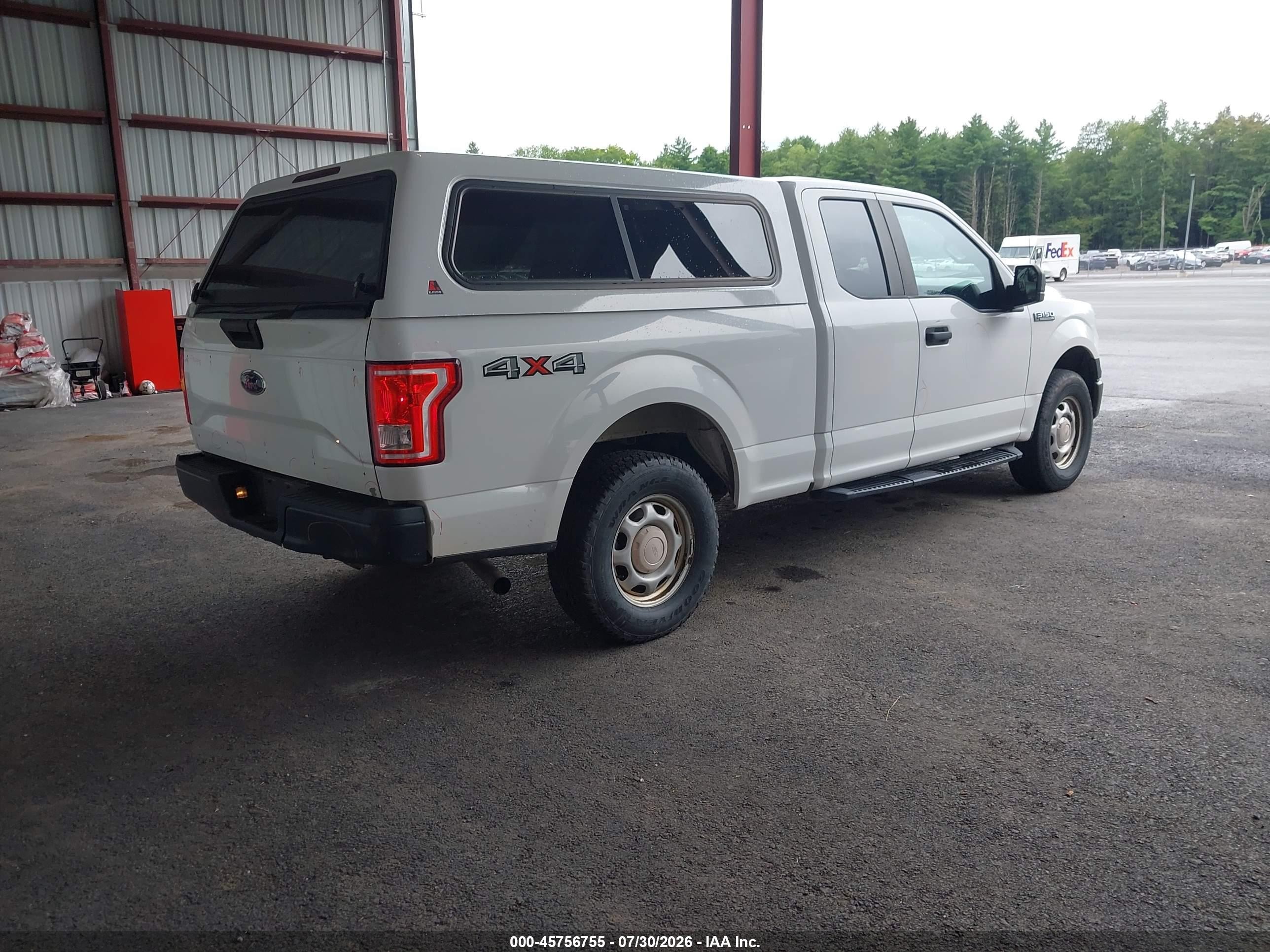 2015 Ford F-150 Xl White vin: 1FTEX1E82FFB71120