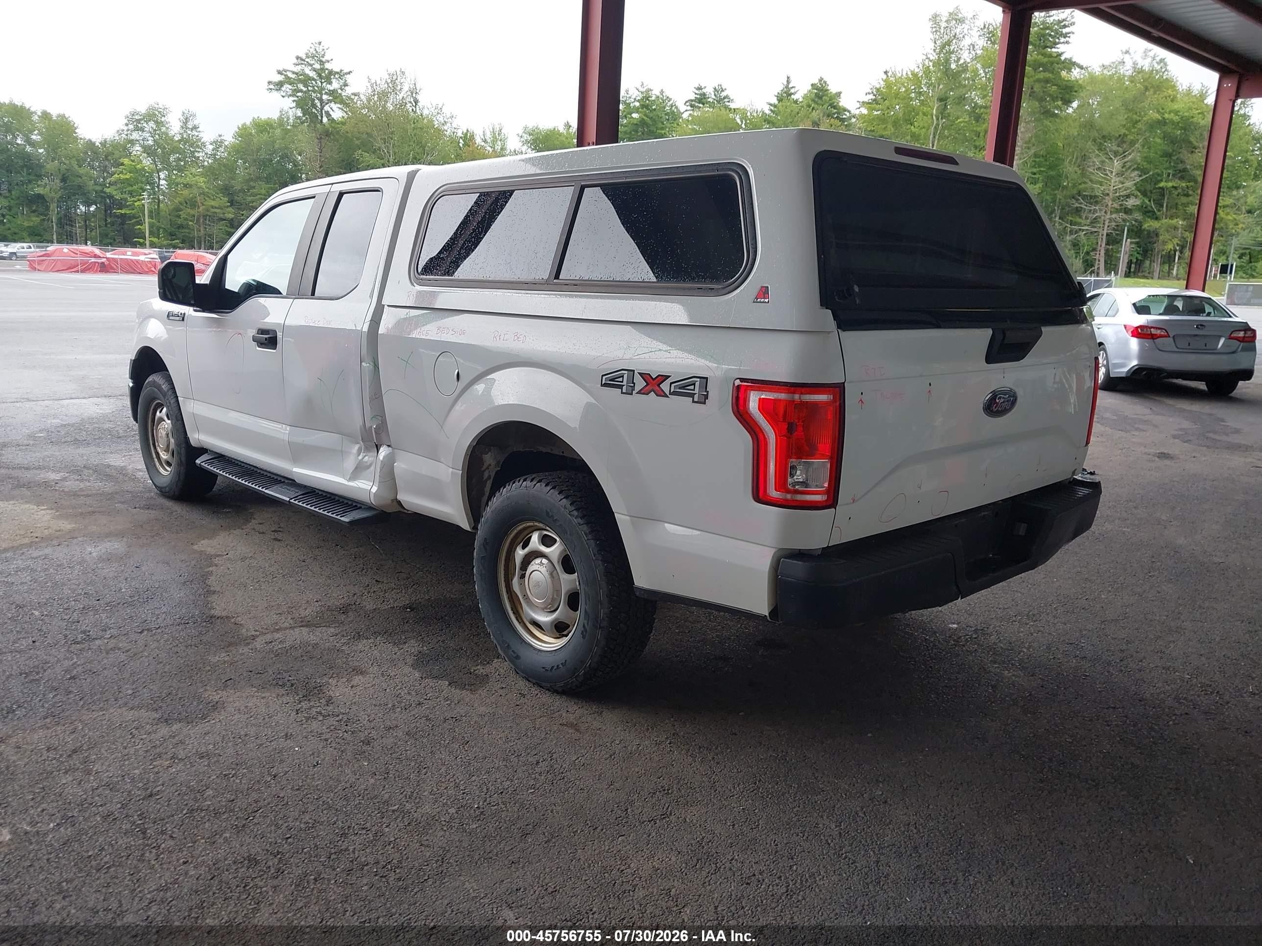 2015 Ford F-150 Xl White vin: 1FTEX1E82FFB71120