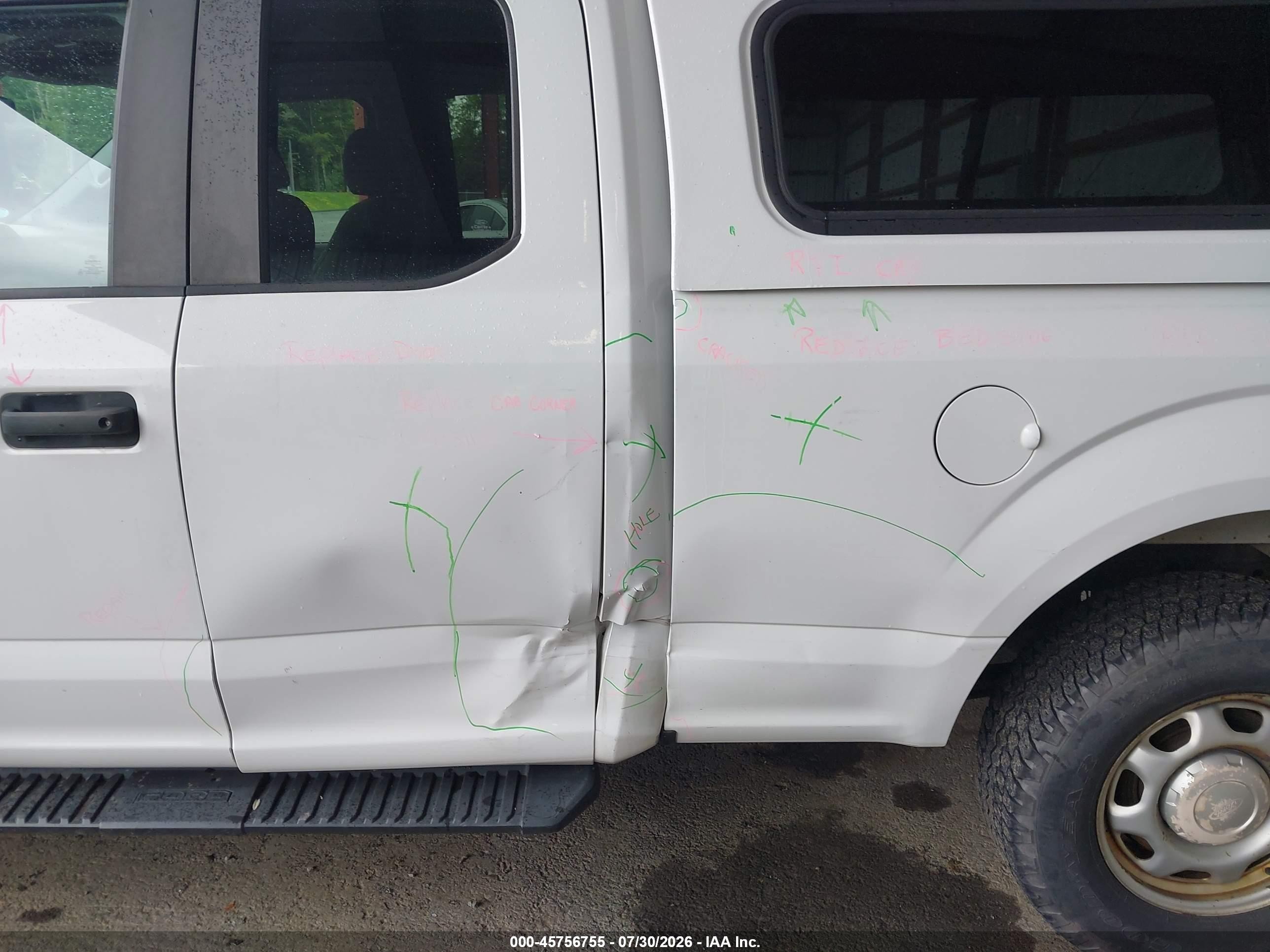 2015 Ford F-150 Xl White vin: 1FTEX1E82FFB71120