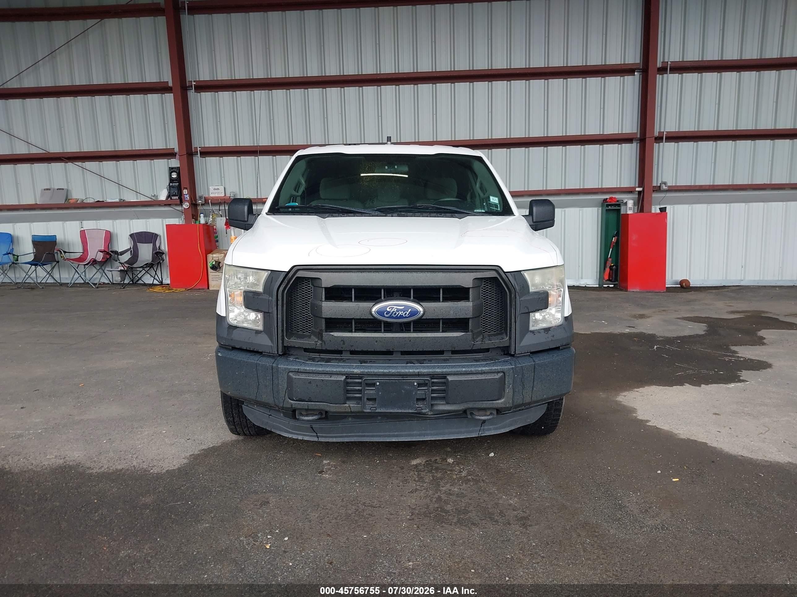 2015 Ford F-150 Xl White vin: 1FTEX1E82FFB71120