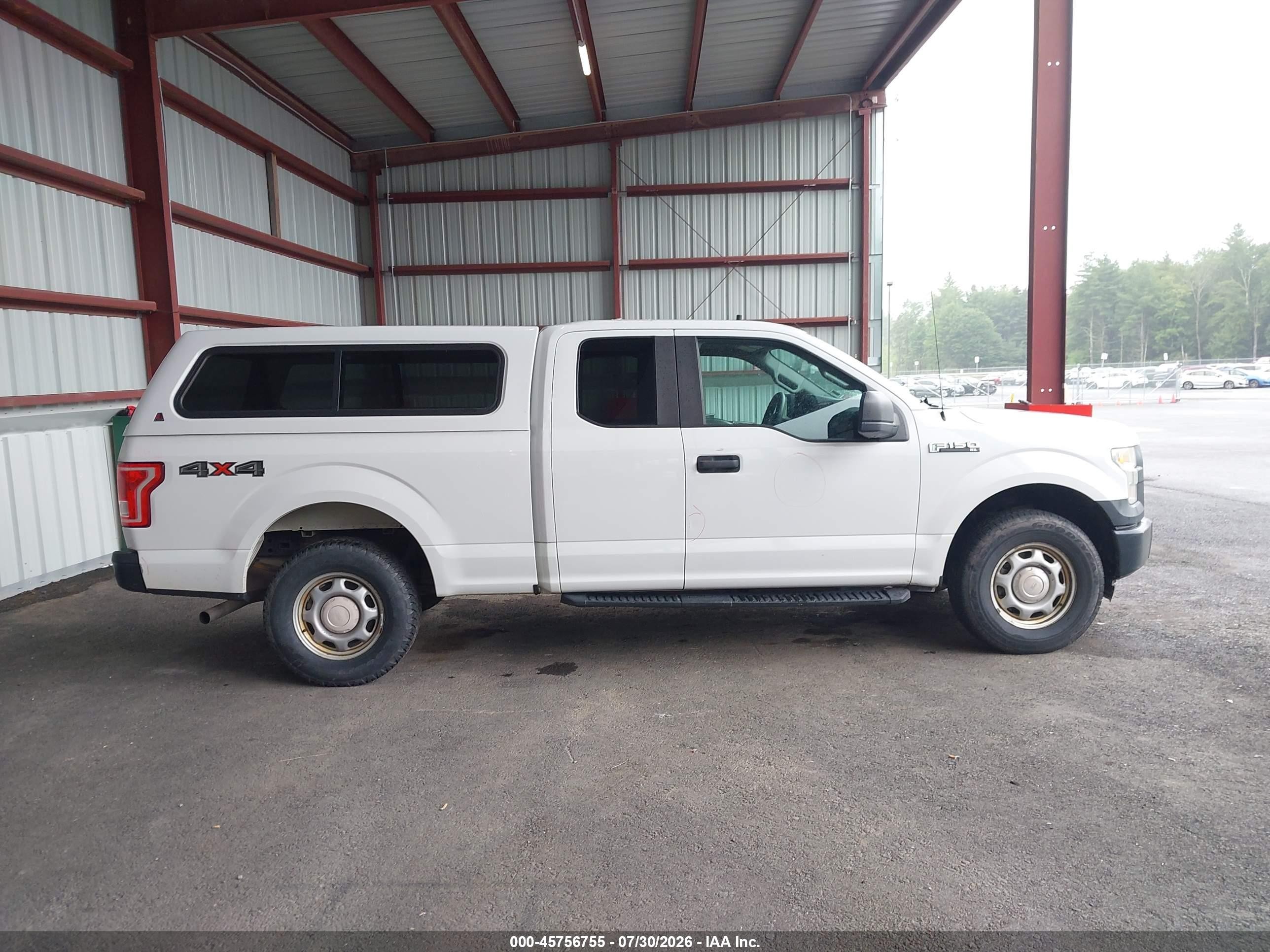 2015 Ford F-150 Xl White vin: 1FTEX1E82FFB71120