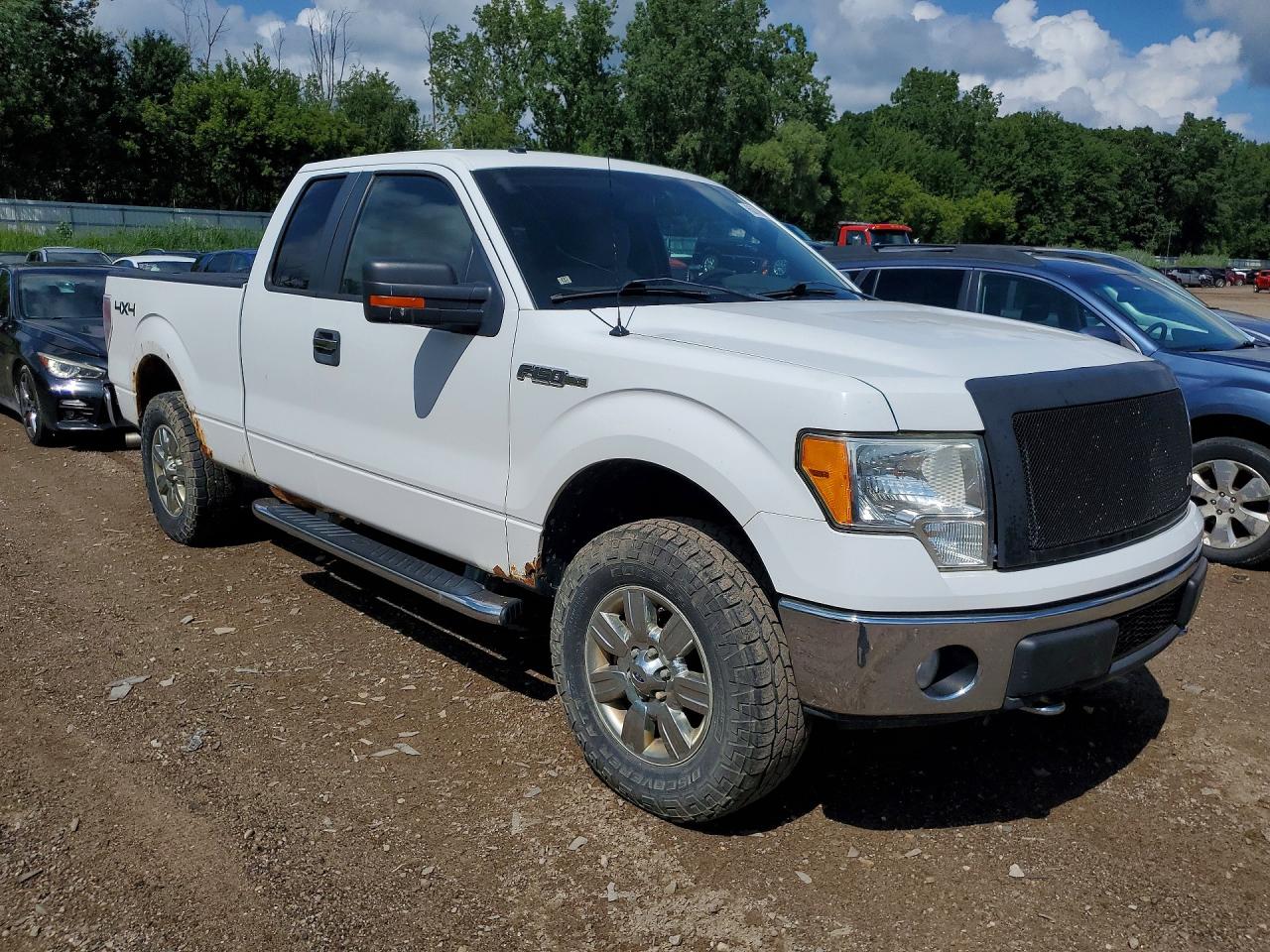 2010 Ford F150 Super Cab White vin: 1FTEX1E83AFD76924