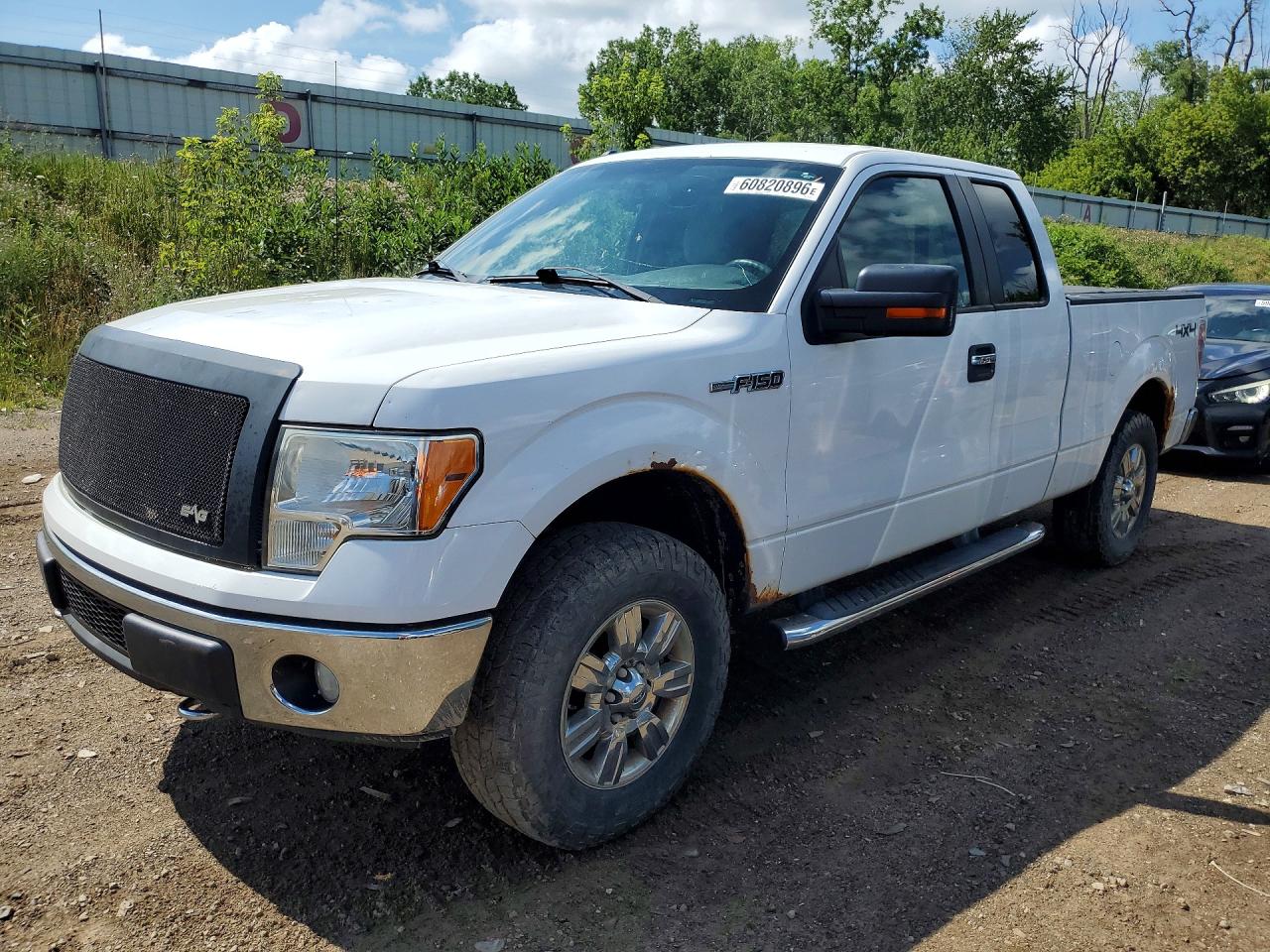2010 Ford F150 Super Cab White vin: 1FTEX1E83AFD76924