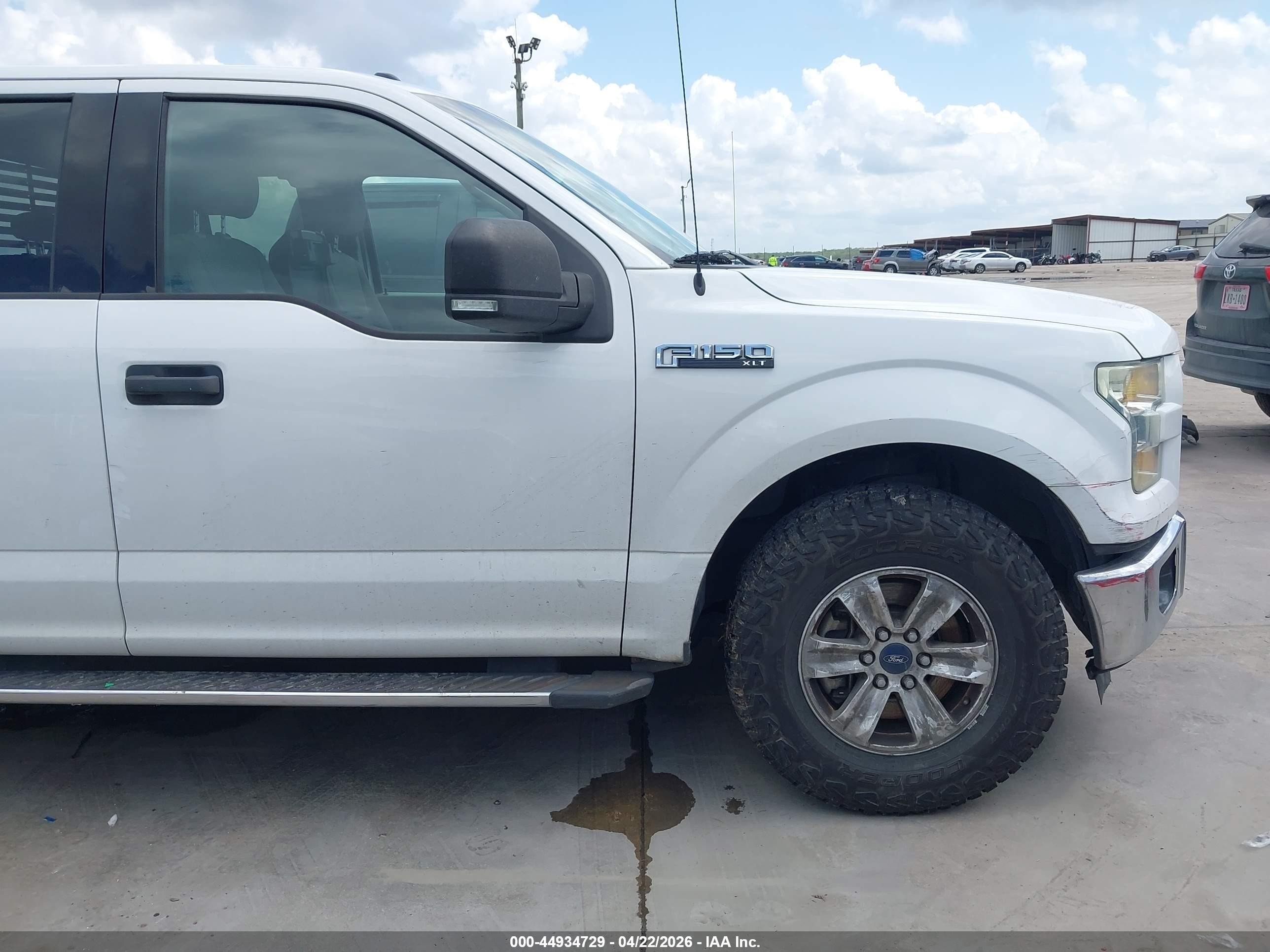 2015 Ford F-150 Xlt White vin: 1FTEX1E83FFD09313