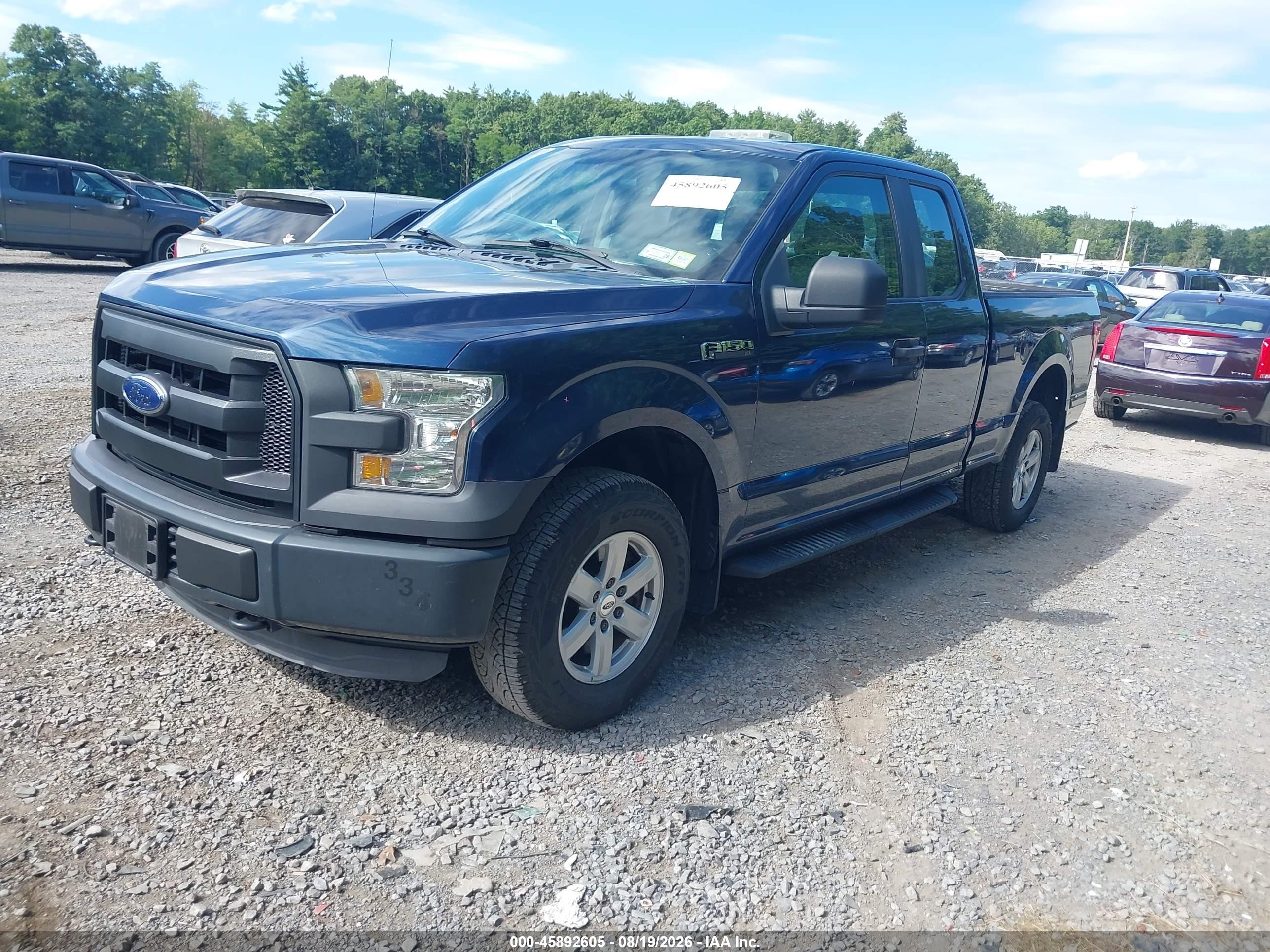 2015 Ford F-150 Xl Blue vin: 1FTEX1E87FFB48772