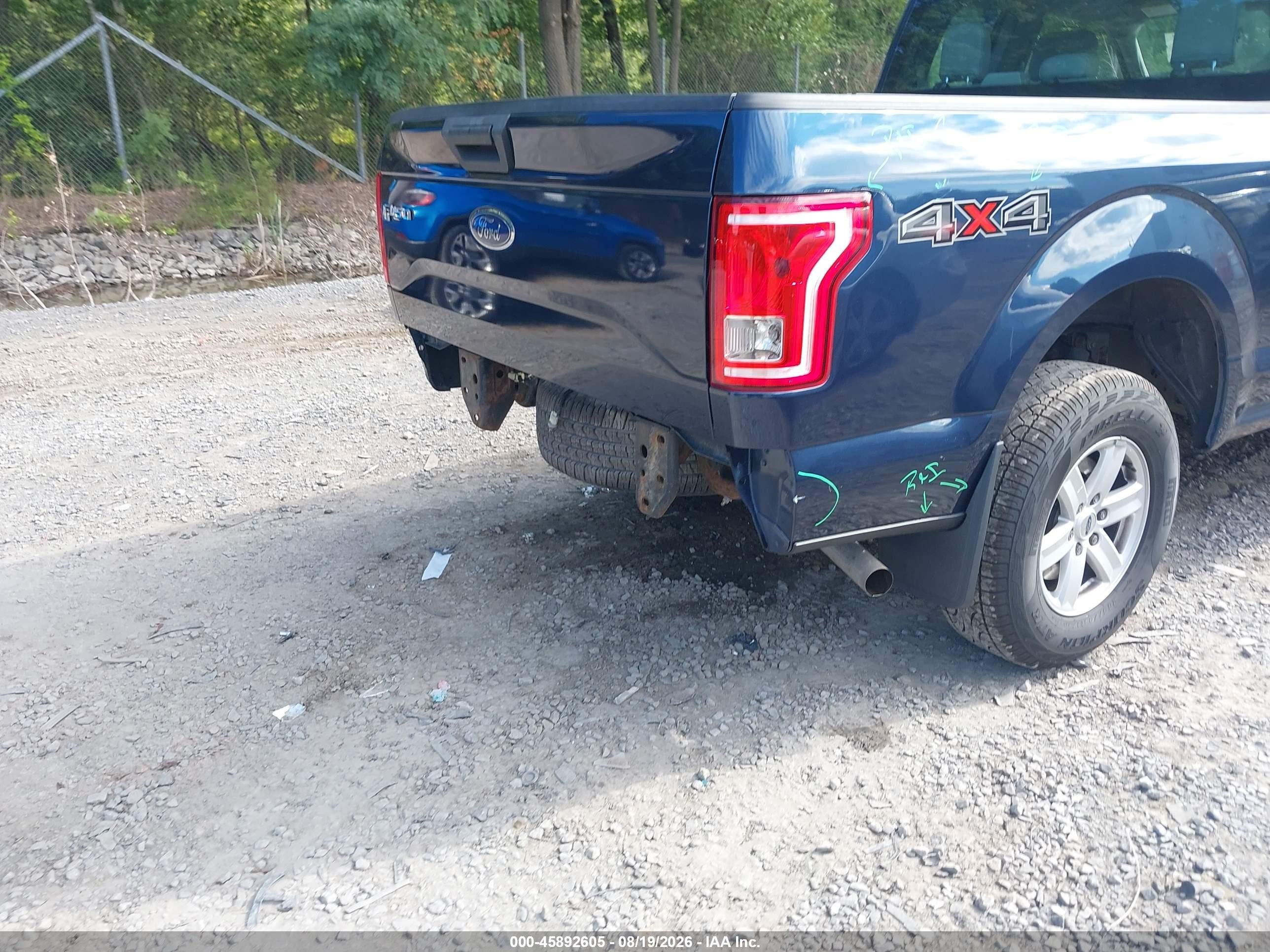 2015 Ford F-150 Xl Blue vin: 1FTEX1E87FFB48772