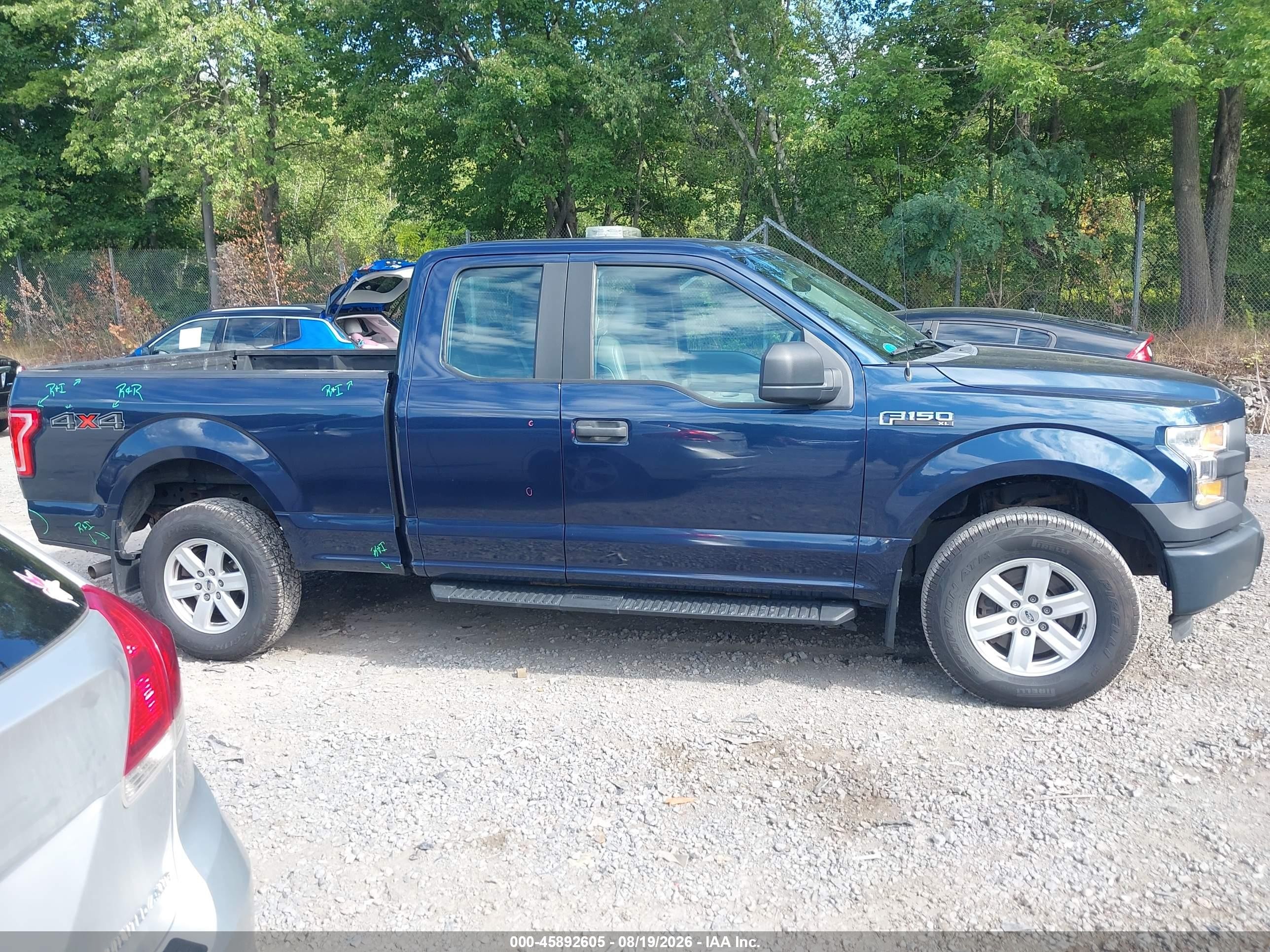 2015 Ford F-150 Xl Blue vin: 1FTEX1E87FFB48772