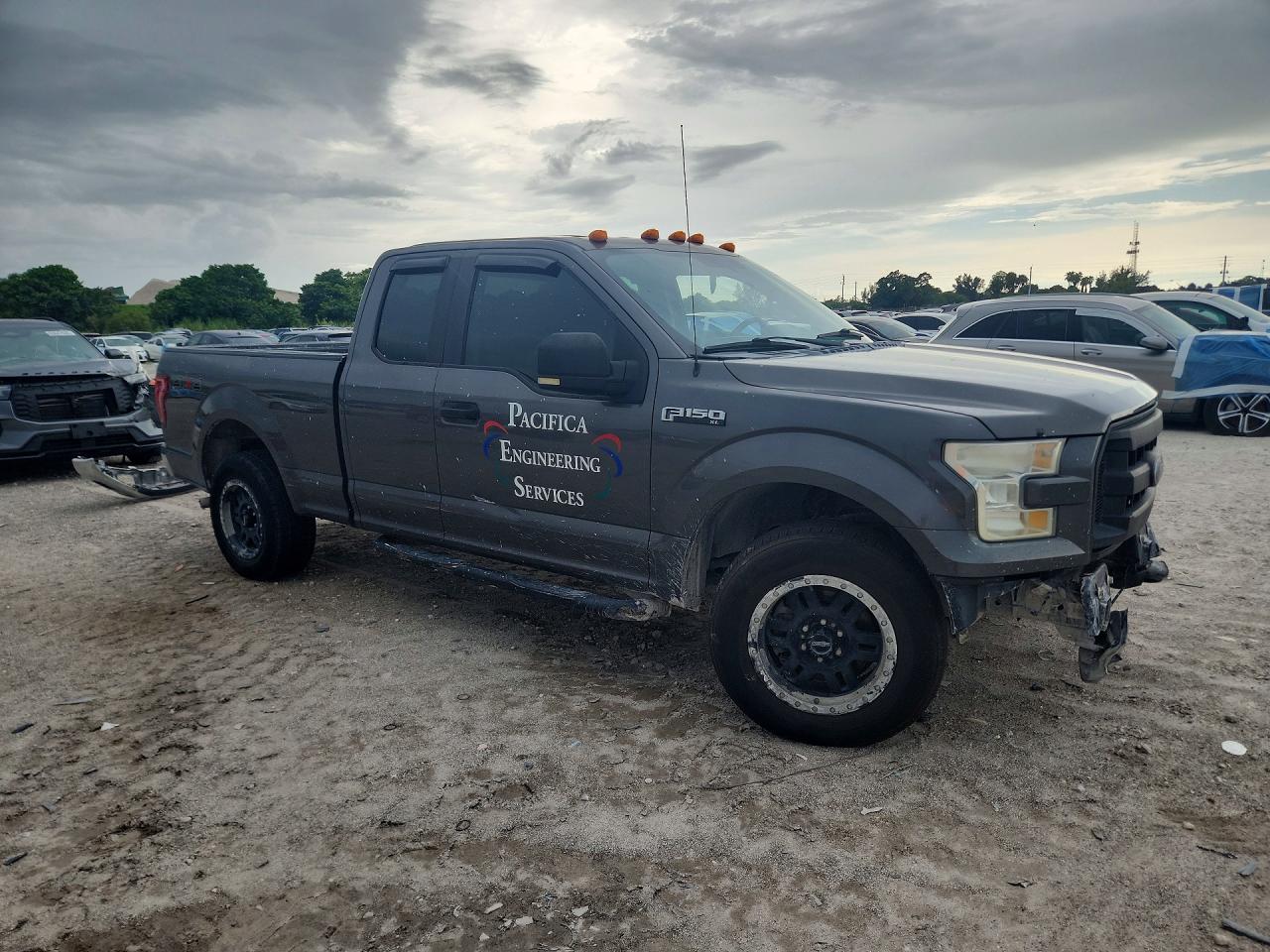 2015 Ford F150 Super Cab Gray vin: 1FTEX1E89FKE67596