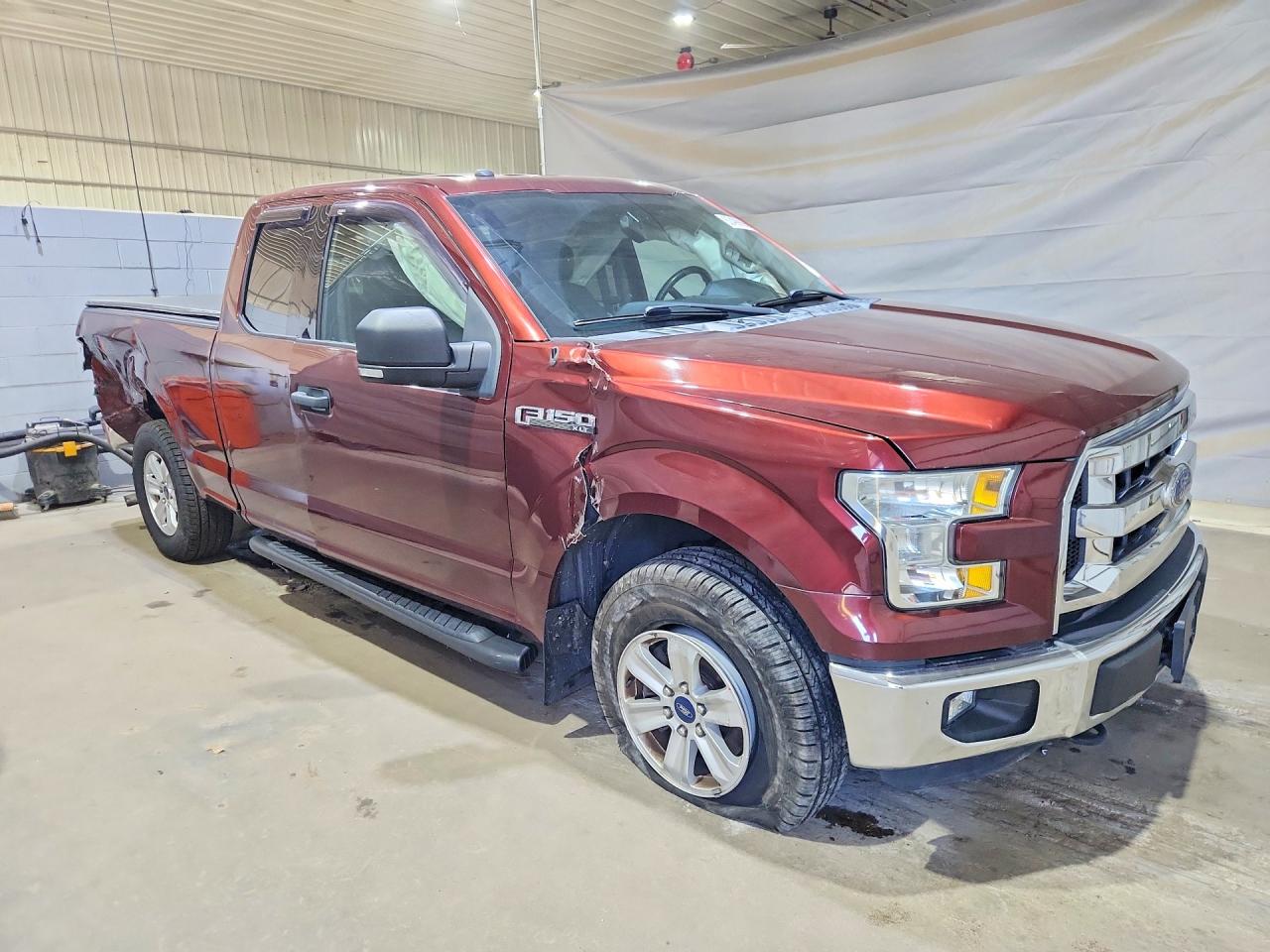 2016 Ford F150 Super Cab Burgundy vin: 1FTEX1E8XGFD07978