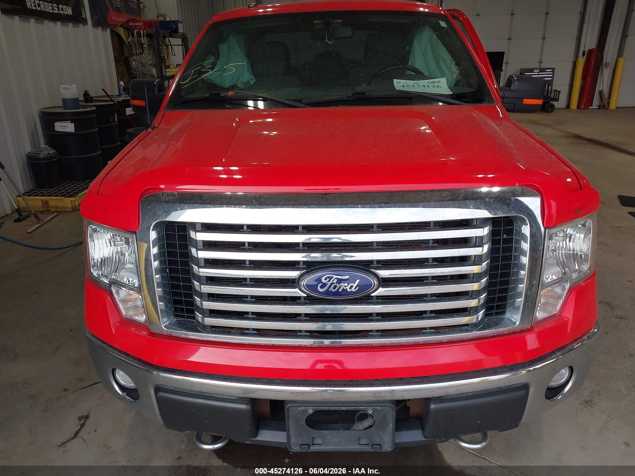 2012 Ford F-150 Xlt Red vin: 1FTEX1EM1CFB55208