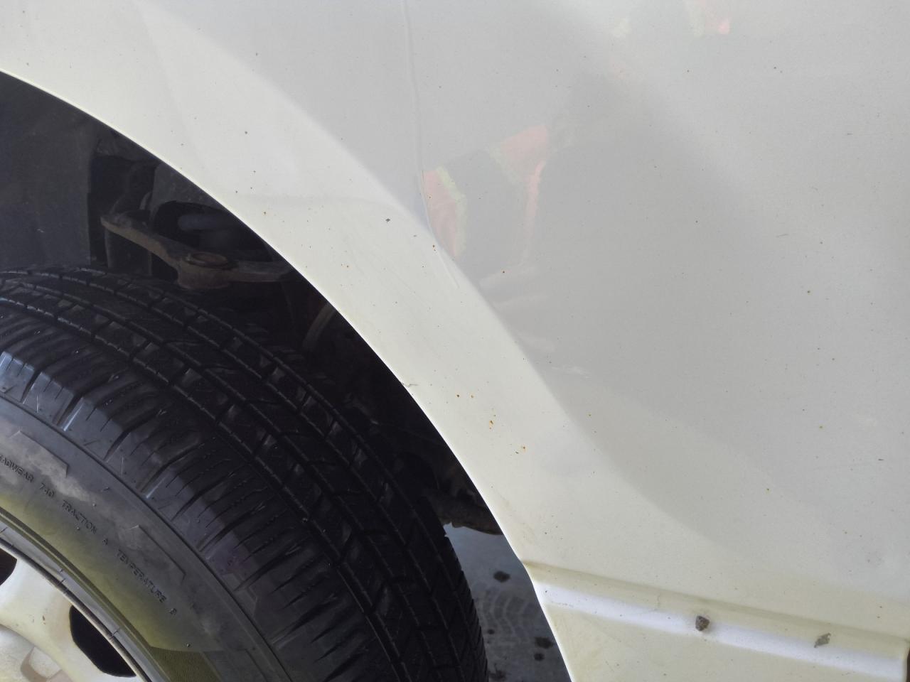 2013 Ford F150 Super Cab White vin: 1FTEX1EM1DFC21113 Damage: Left Front Fender, Chipped, 4