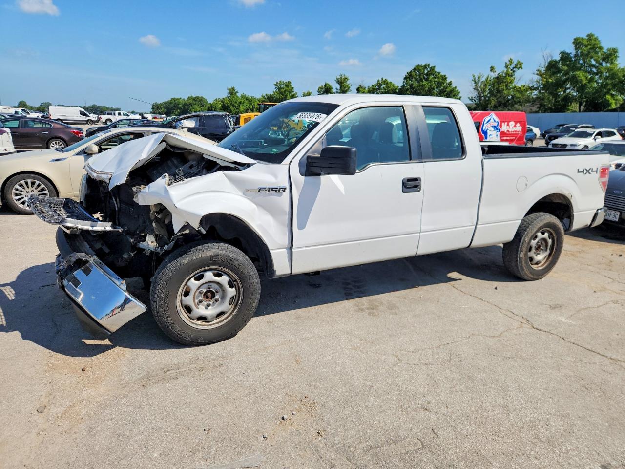 2014 Ford F150 Super Cab White vin: 1FTEX1EM1EKF06984