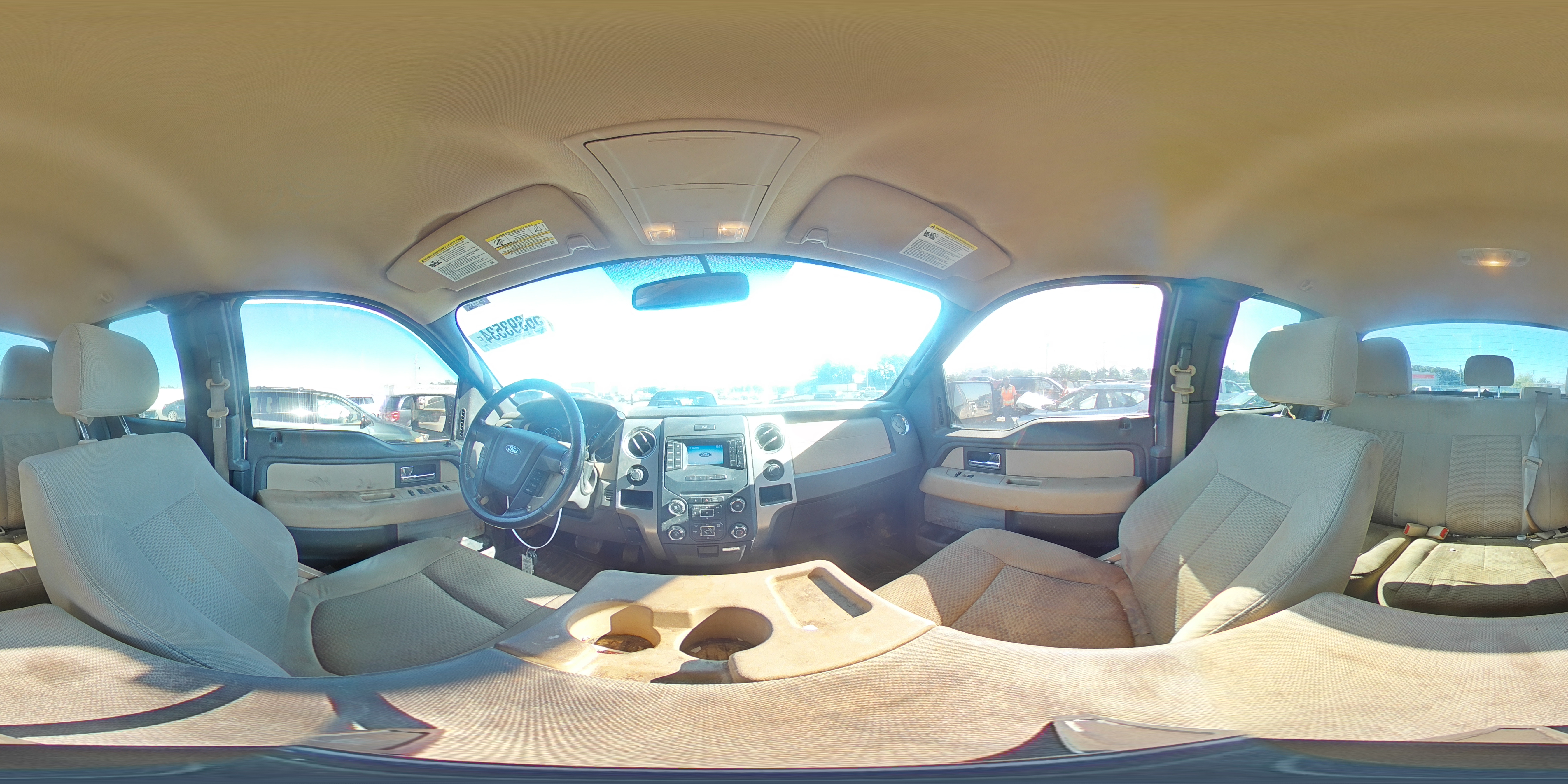 2014 Ford F150 Super Cab Tan vin: 1FTEX1EM2EKG12179