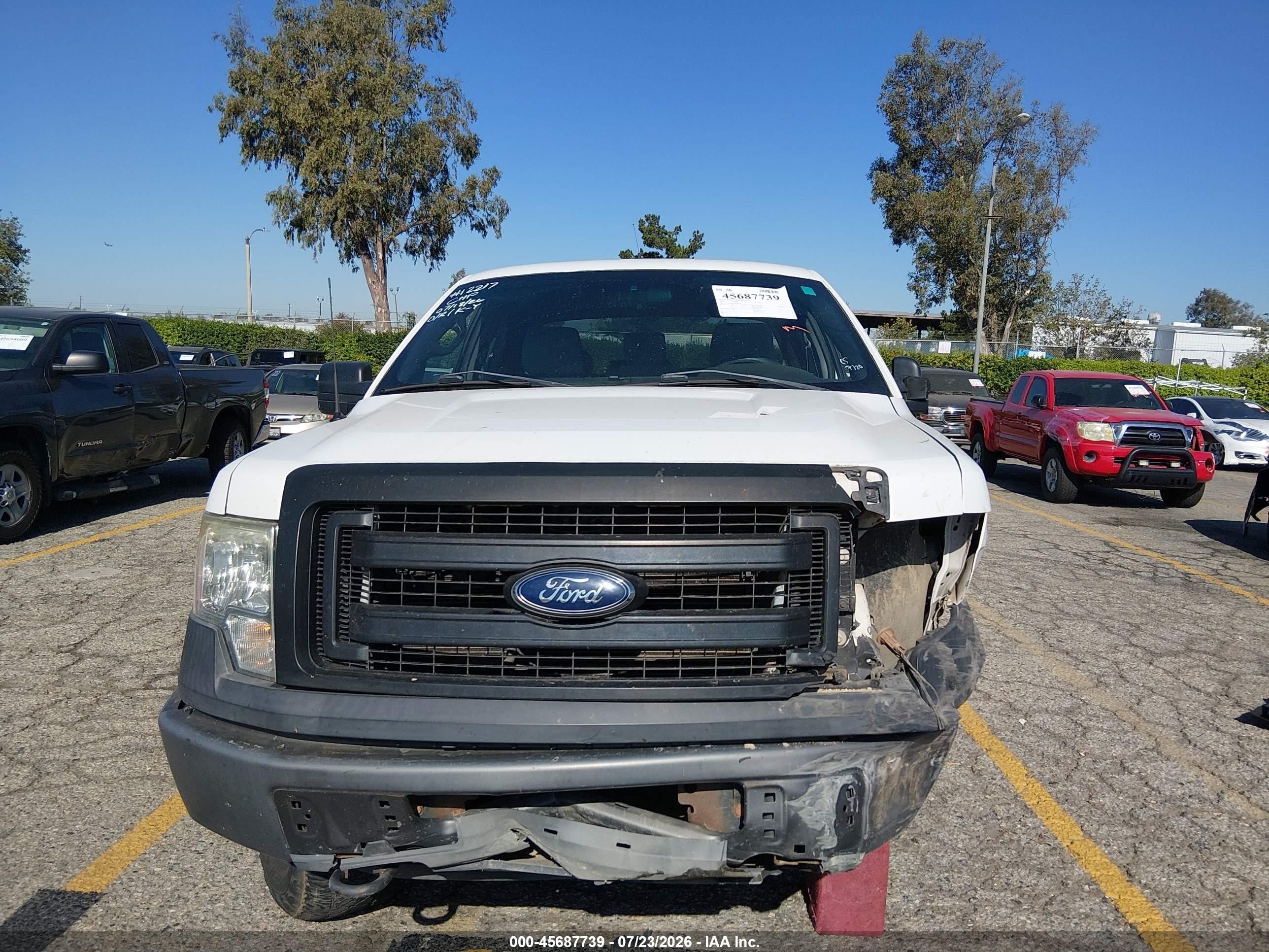 2013 Ford F-150 Xl White vin: 1FTEX1EM3DKD30292