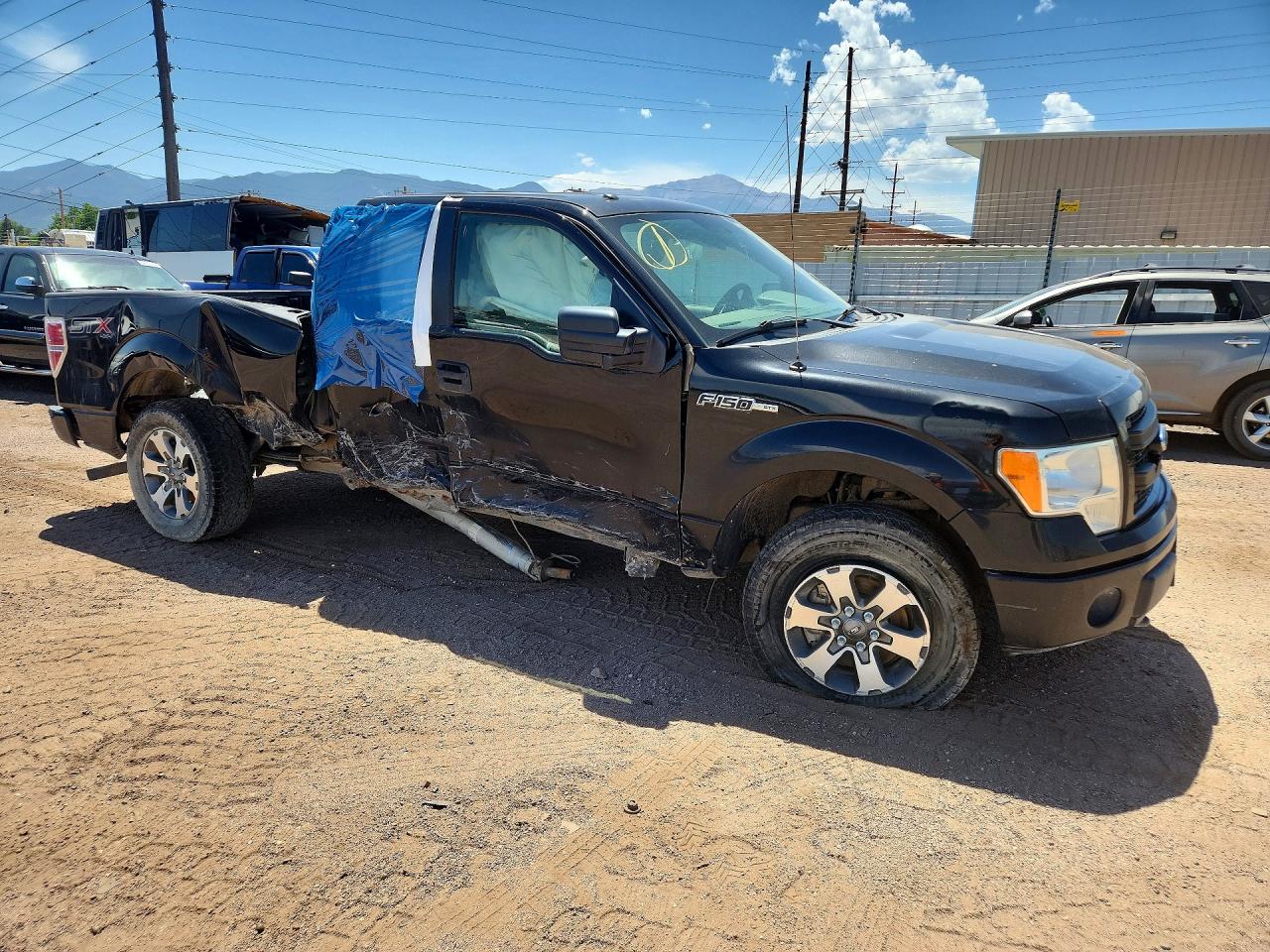 2014 Ford F150 Super Cab Black vin: 1FTEX1EM3EFC52929