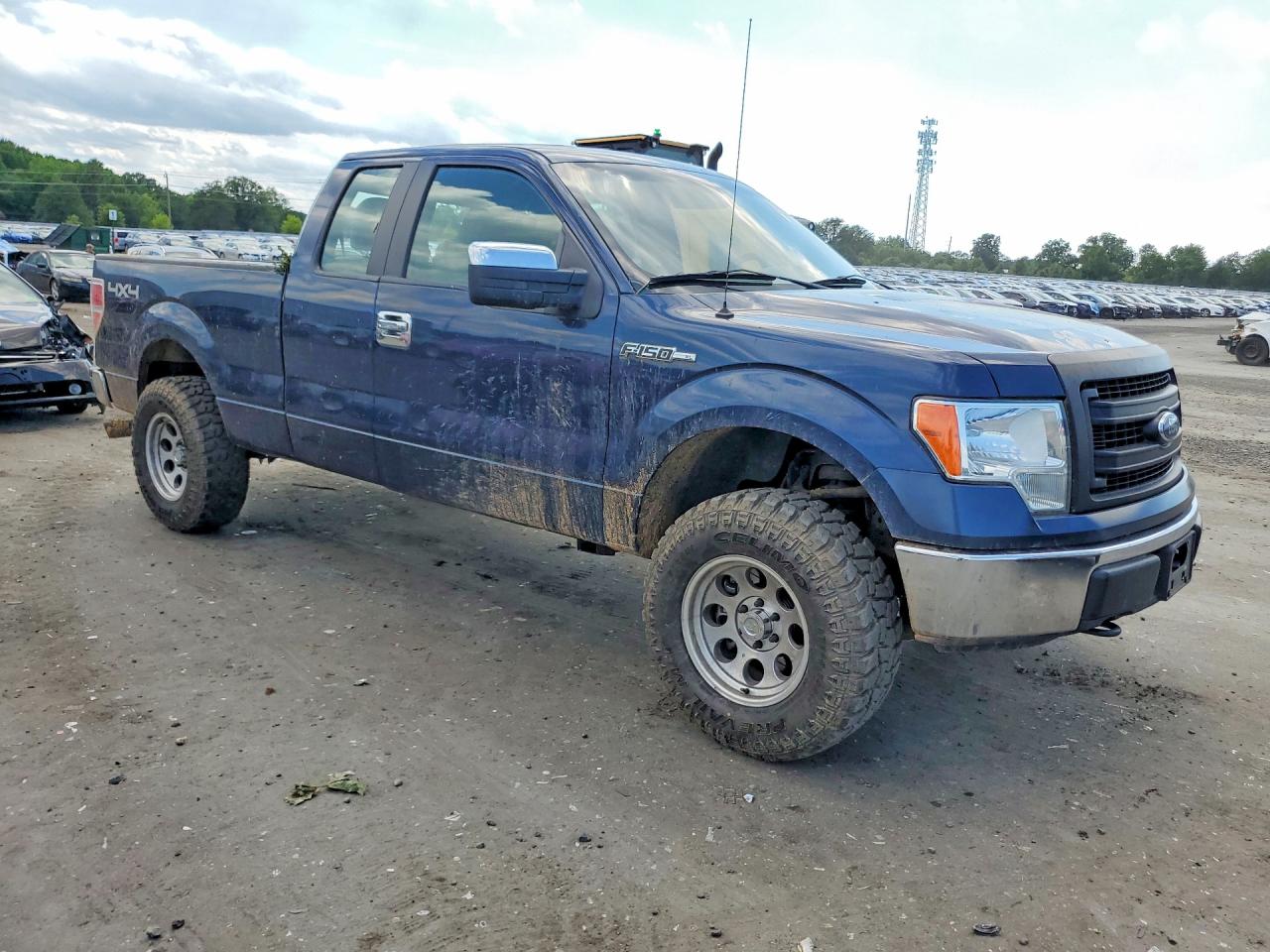 2014 Ford F150 Super Cab Blue vin: 1FTEX1EM4EFA94276