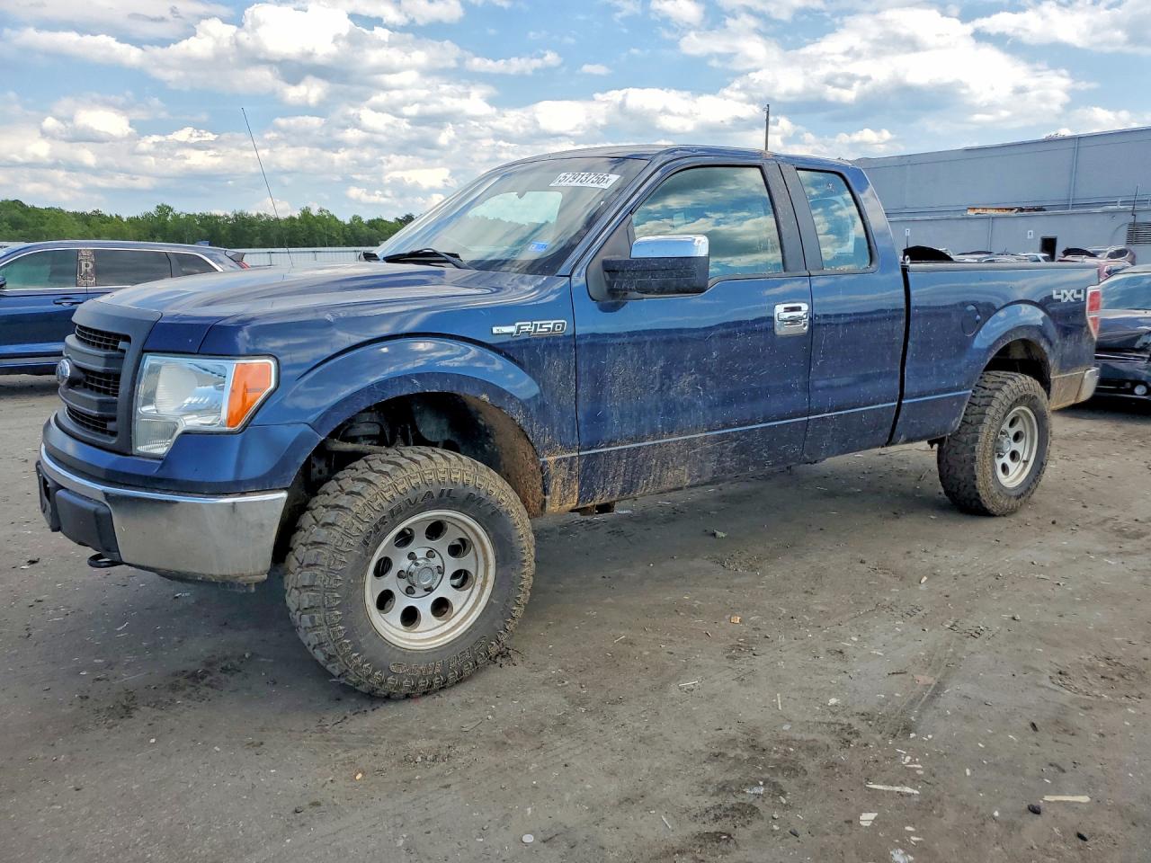 2014 Ford F150 Super Cab Blue vin: 1FTEX1EM4EFA94276