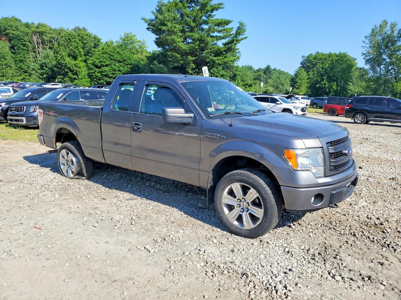 2014 Ford F150 Super Cab Серый vin: 1FTEX1EM7EFB54051