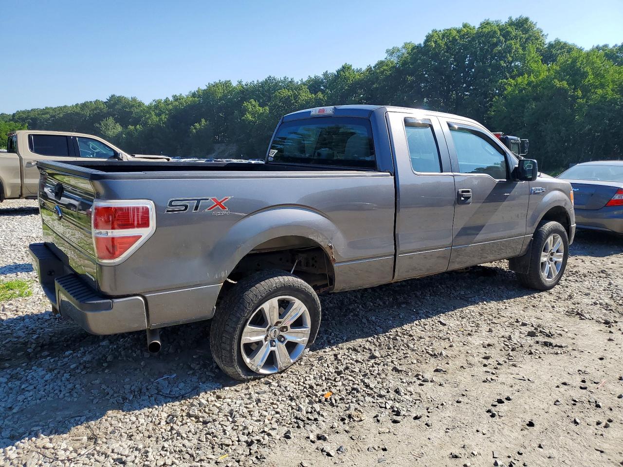 2014 Ford F150 Super Cab Серый vin: 1FTEX1EM7EFB54051