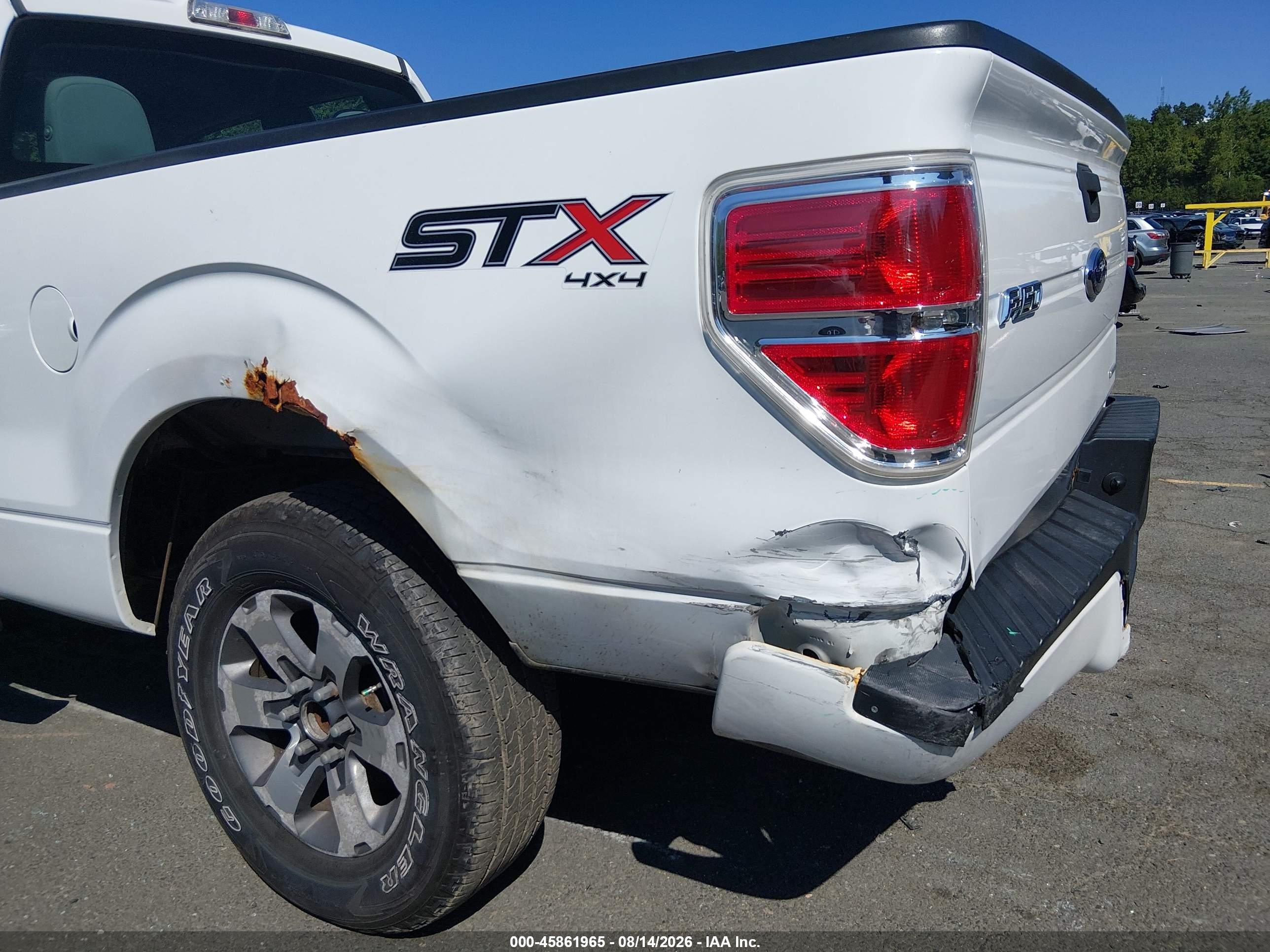 2014 Ford F-150 Stx White vin: 1FTEX1EM7EKG39457