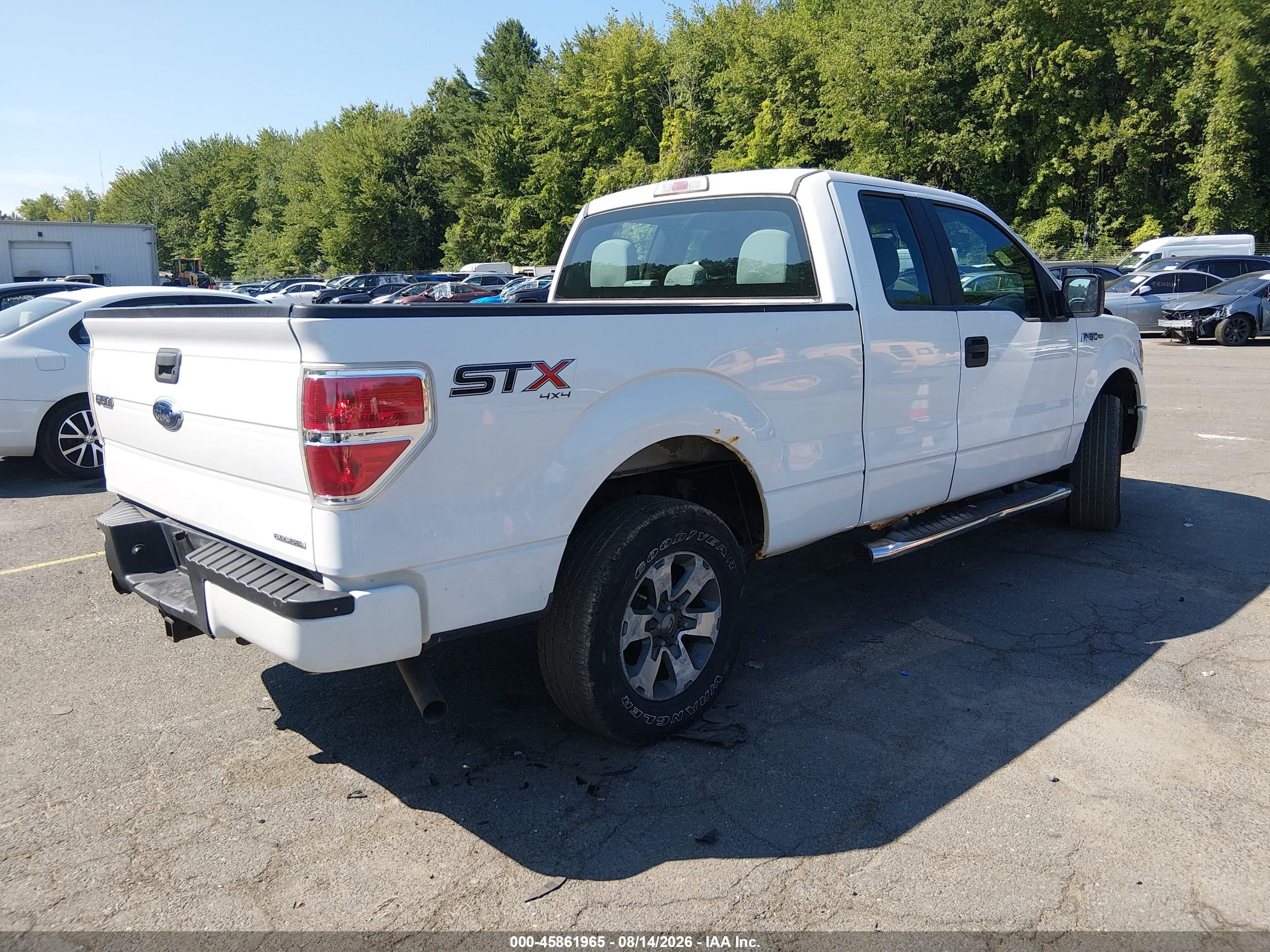 2014 Ford F-150 Stx White vin: 1FTEX1EM7EKG39457