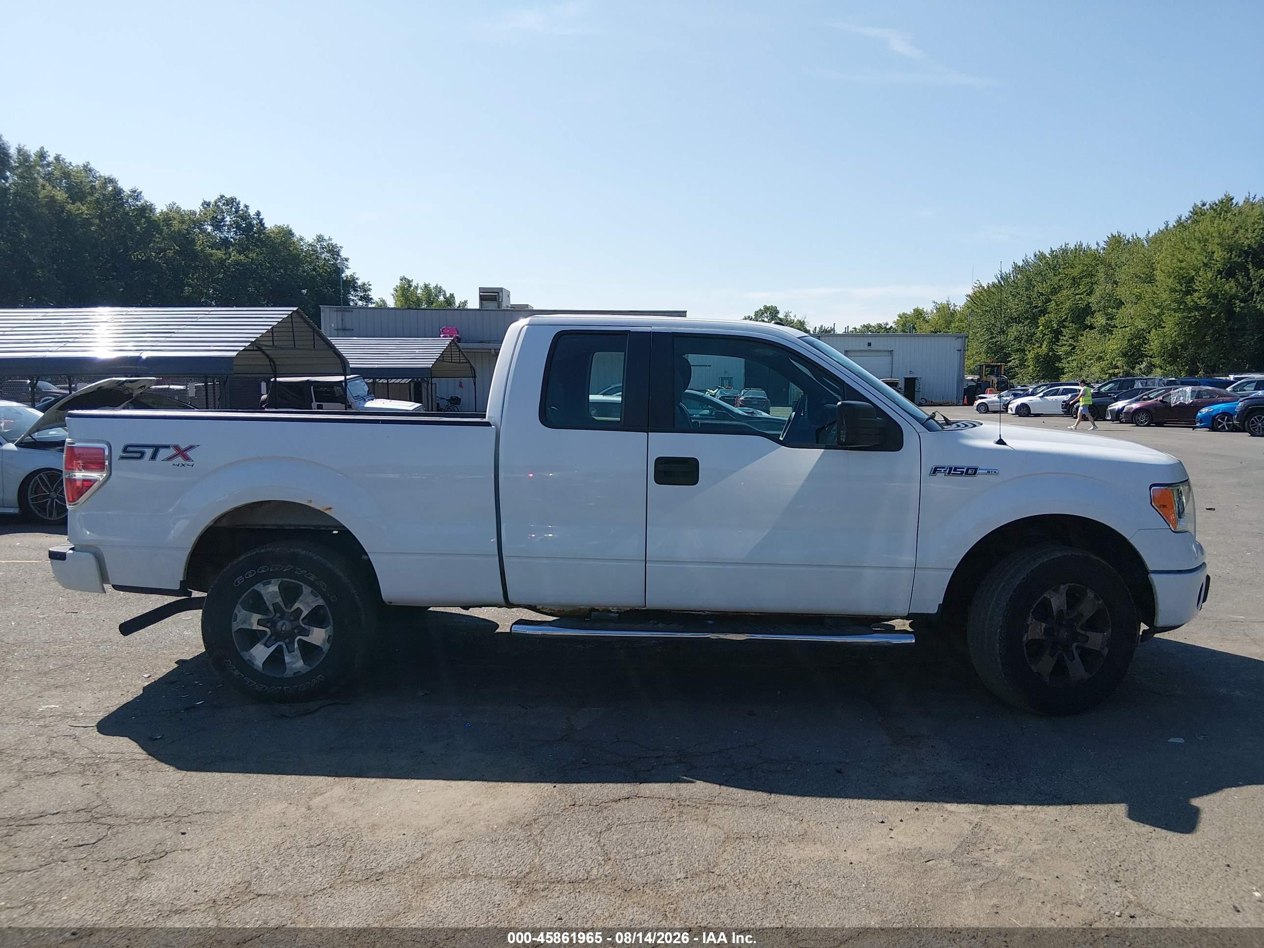 2014 Ford F-150 Stx White vin: 1FTEX1EM7EKG39457